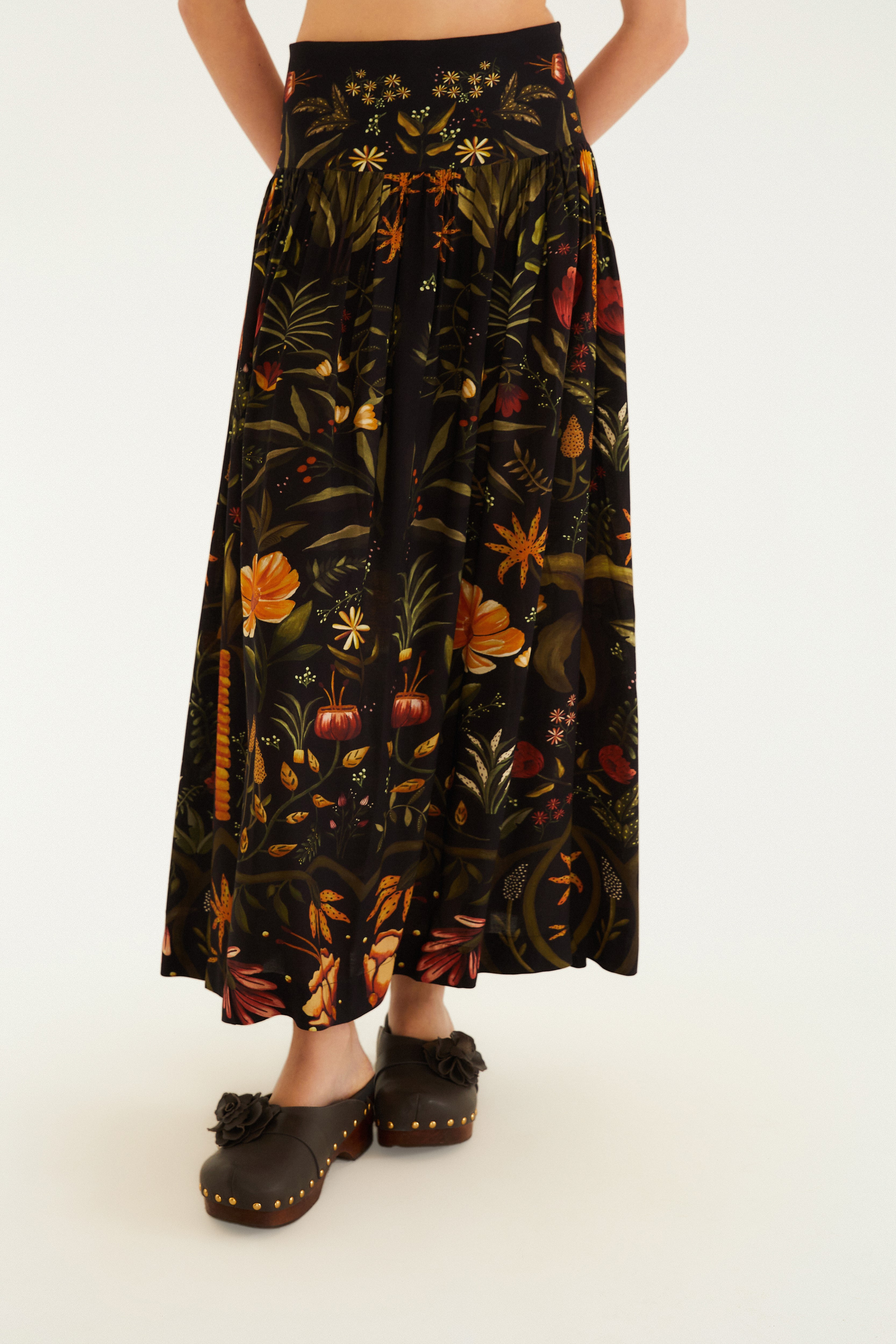 Saia Estampada Inverno Tropical
