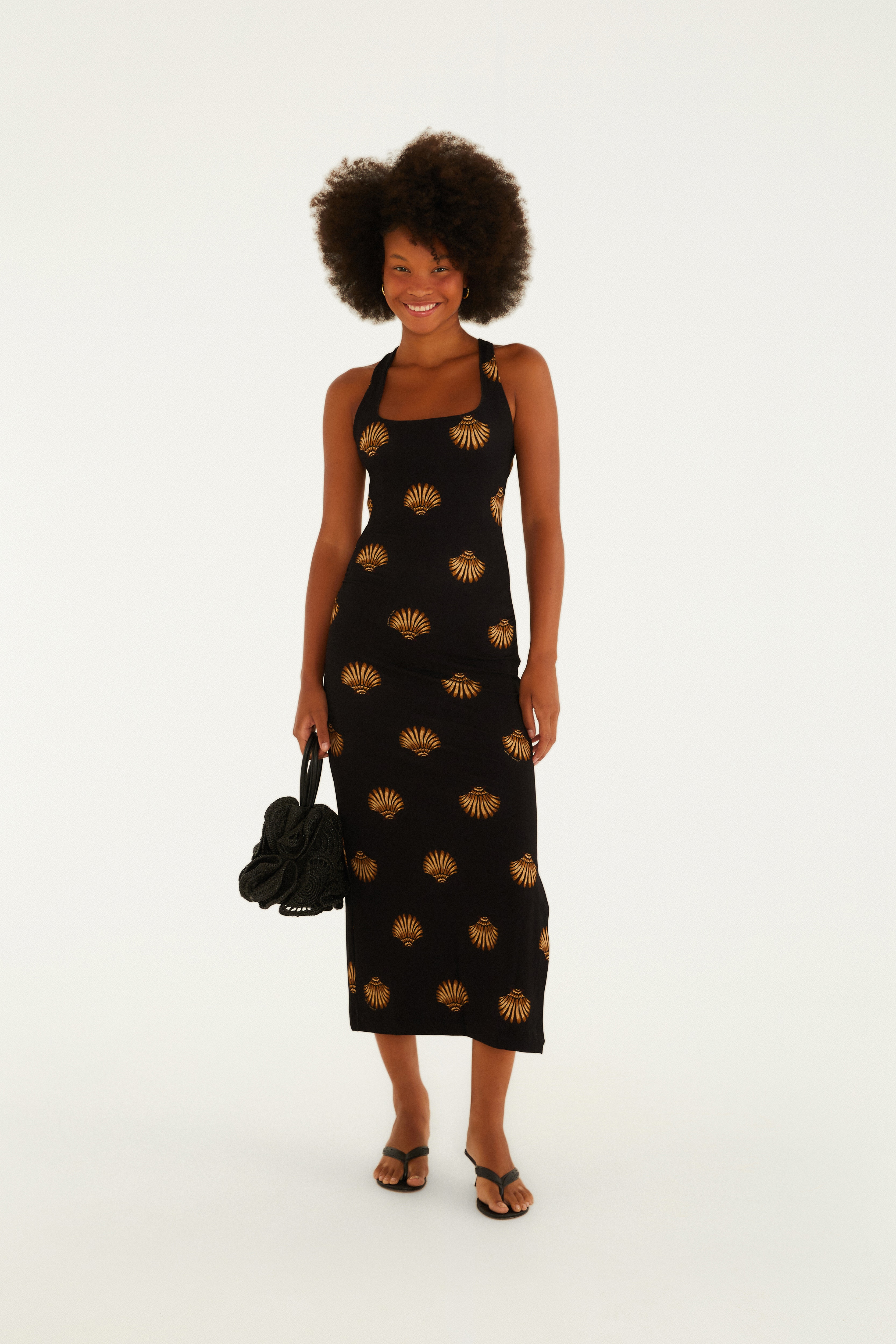 Vestido Midi Estampado Conchita