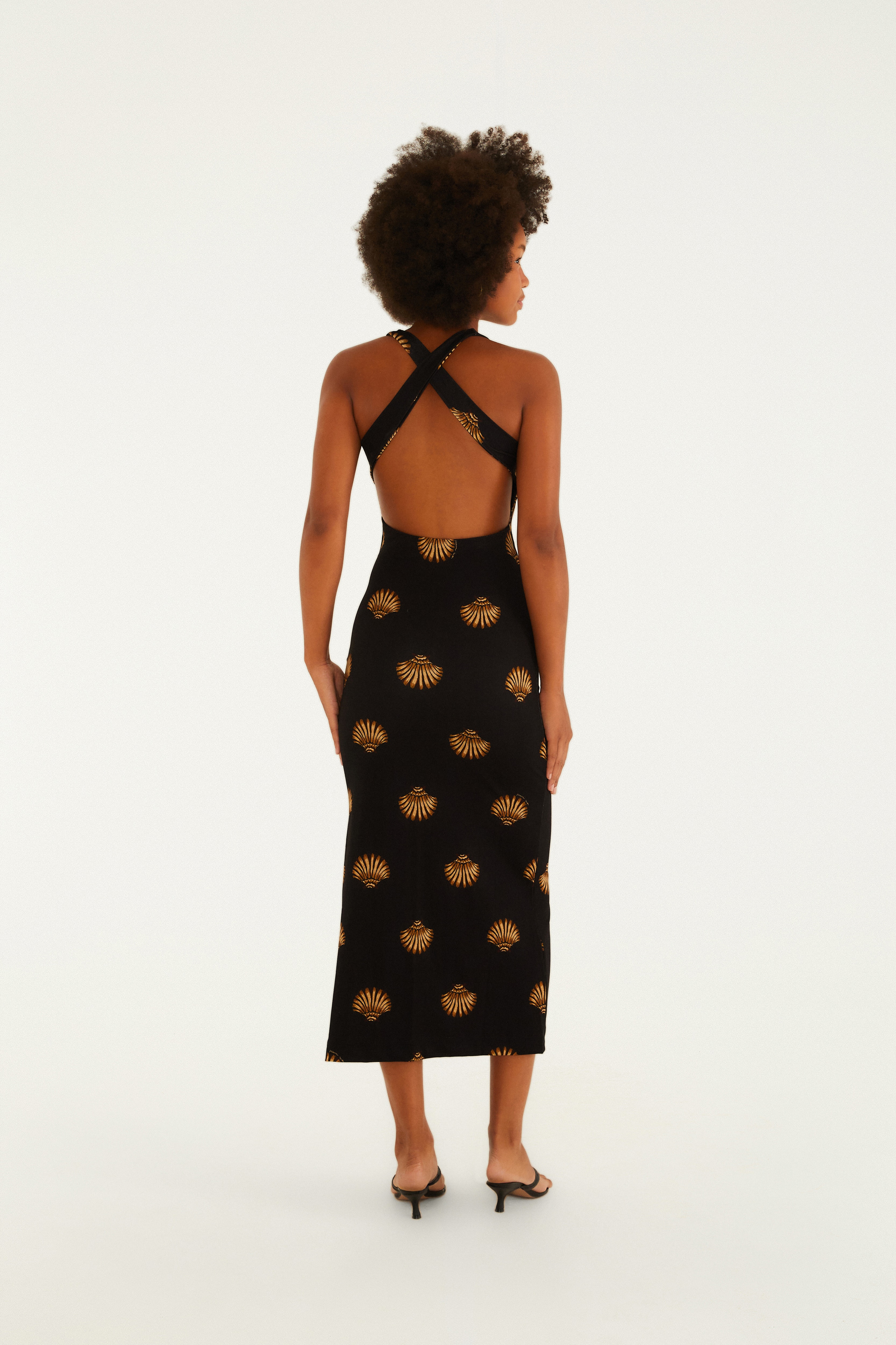 Vestido Midi Estampado Conchita