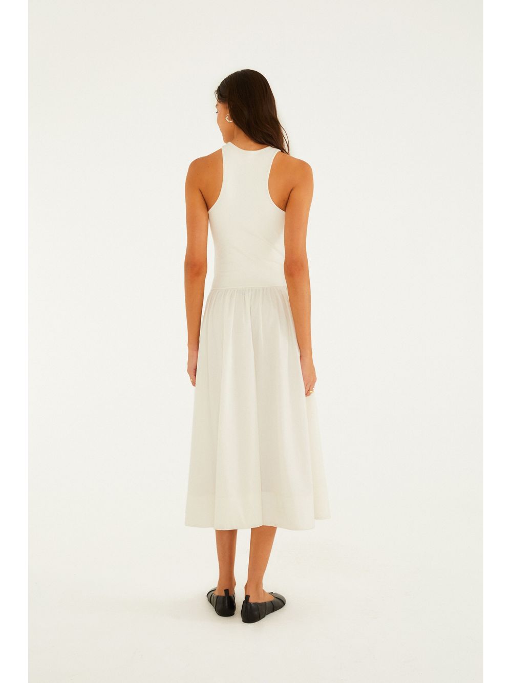 Farm — Vestido Midi Godê Estampado Pássaros Brasil