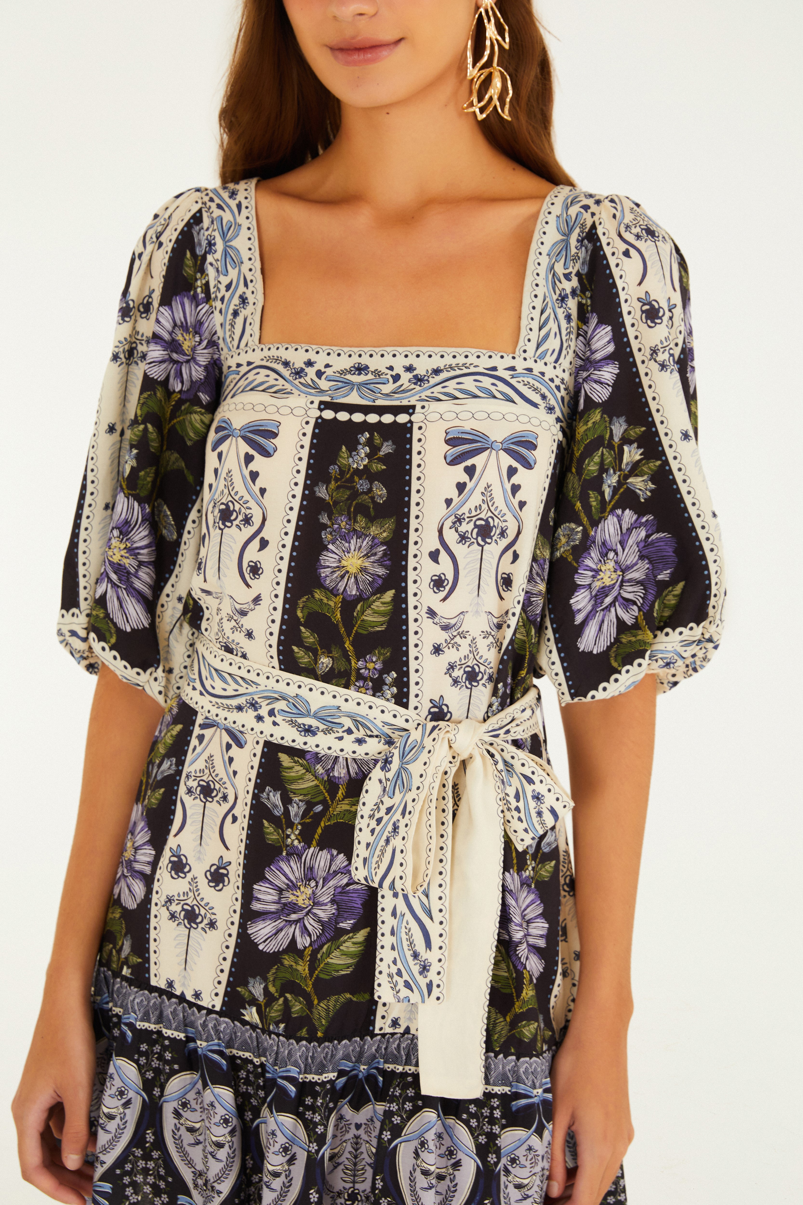 Vestido Curto Estampado Alina