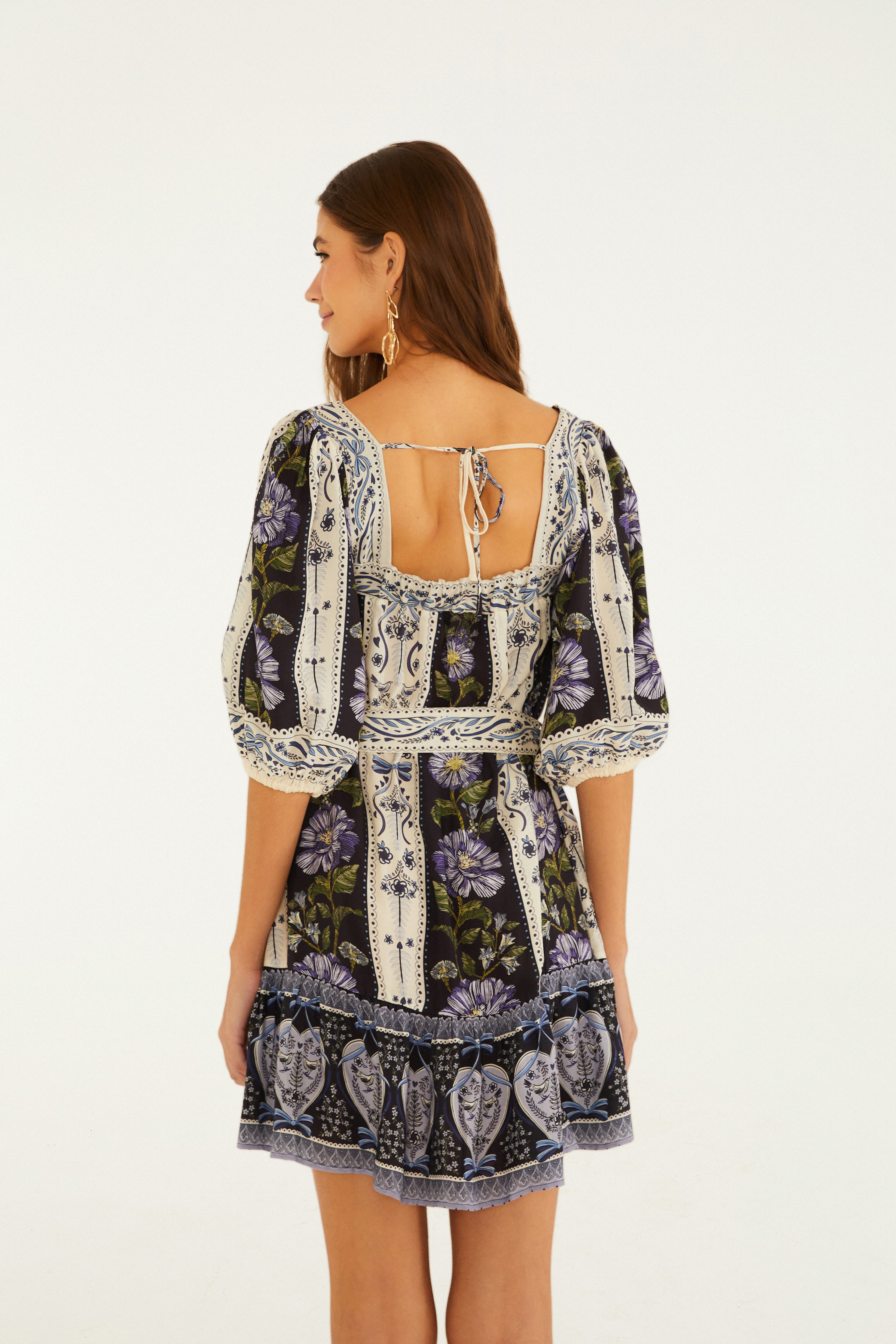 Vestido Curto Estampado Alina