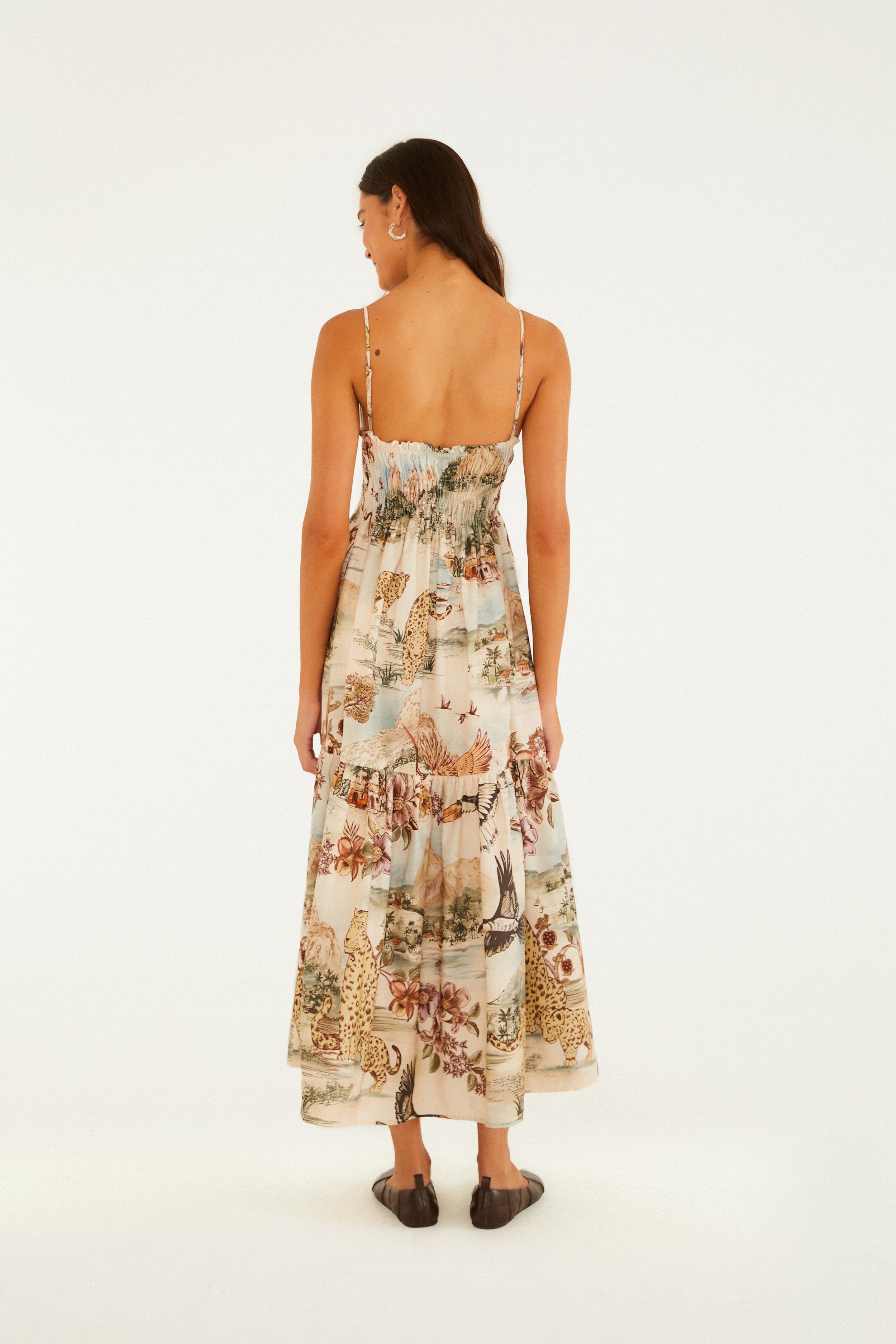 Vestido Cropped Estampado Vistas Do Rio