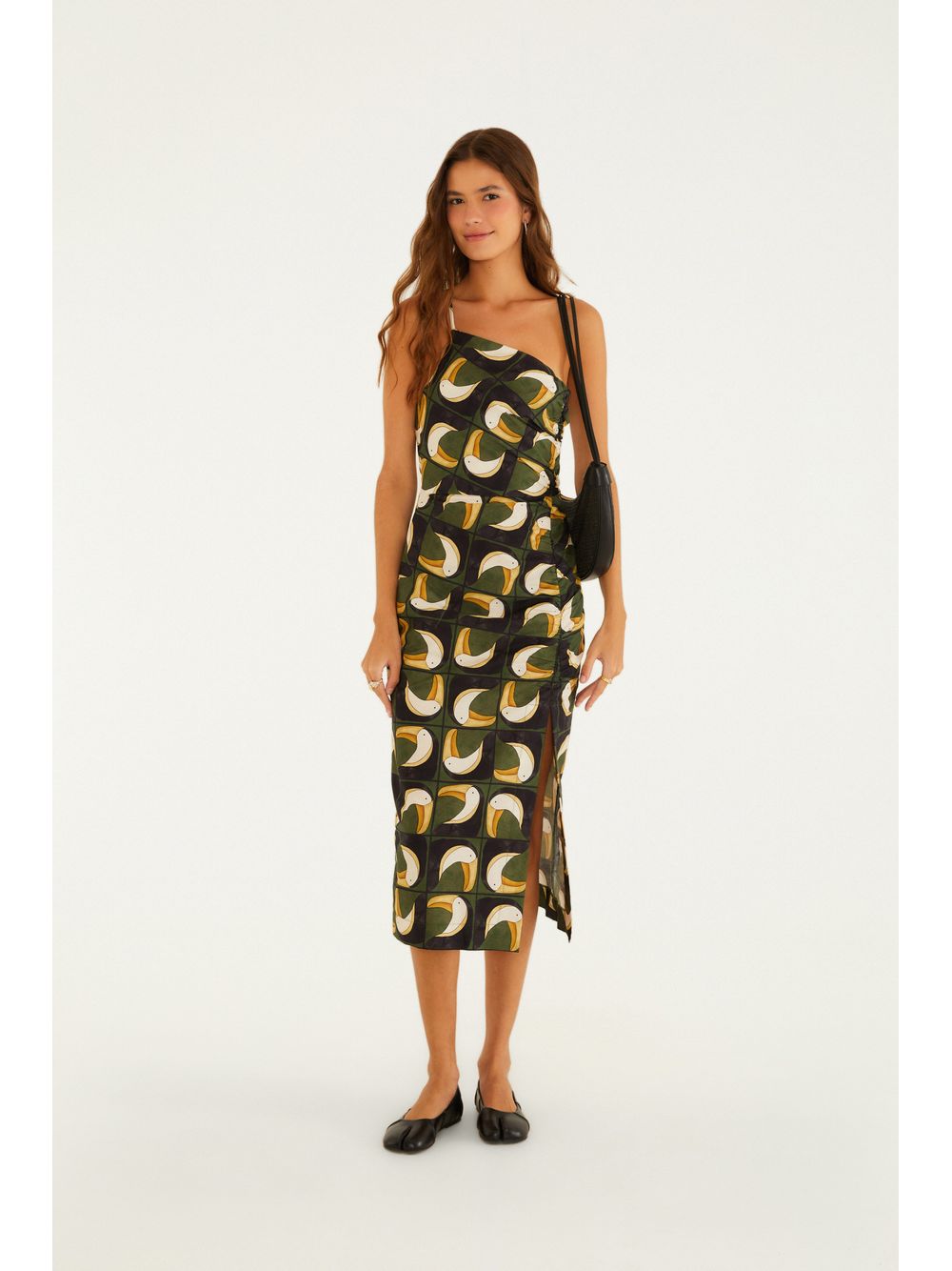 Farm — Vestido Estampado Tuca Tropical