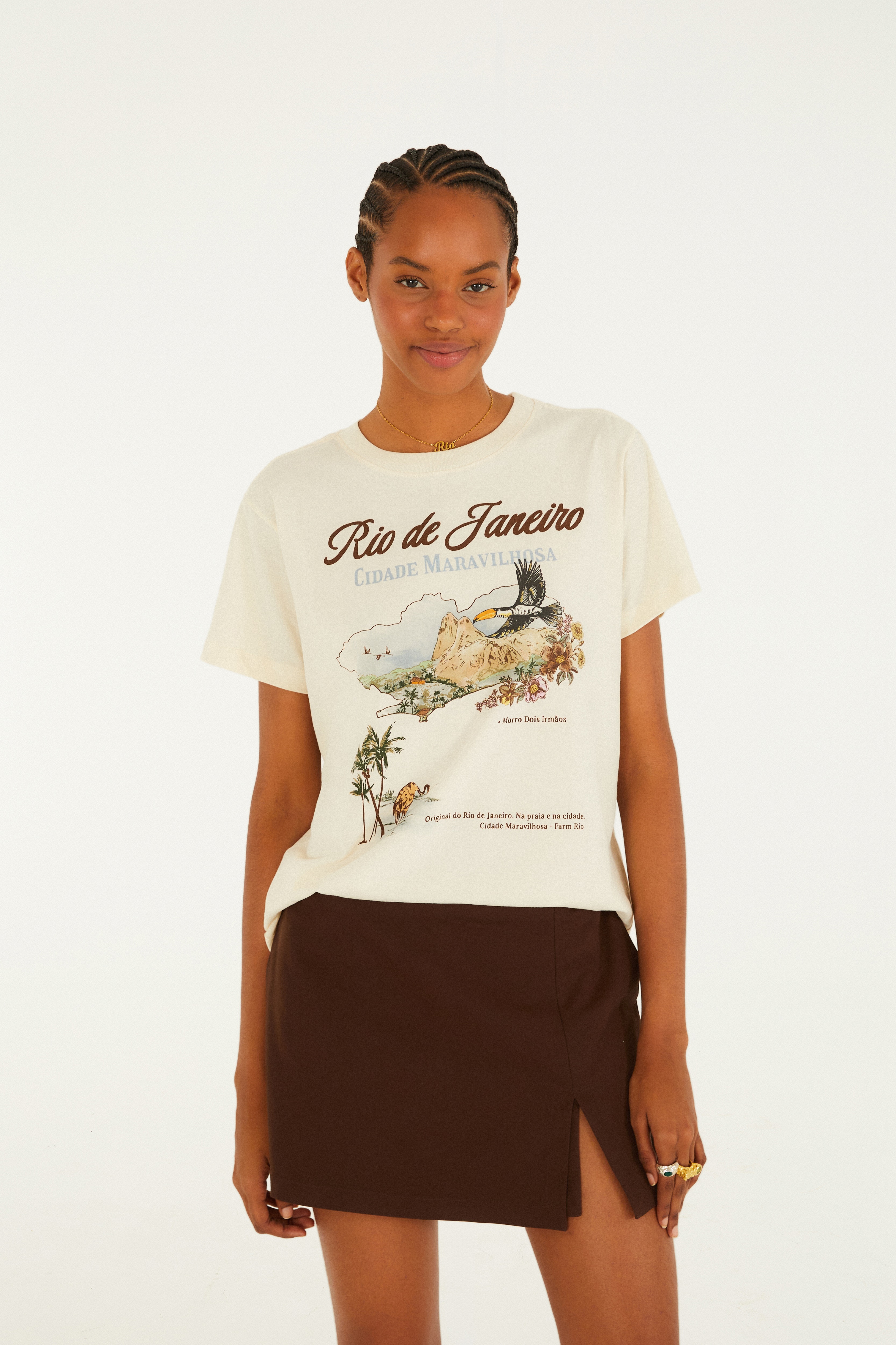 T-Shirt Fit Mapa Do Rio