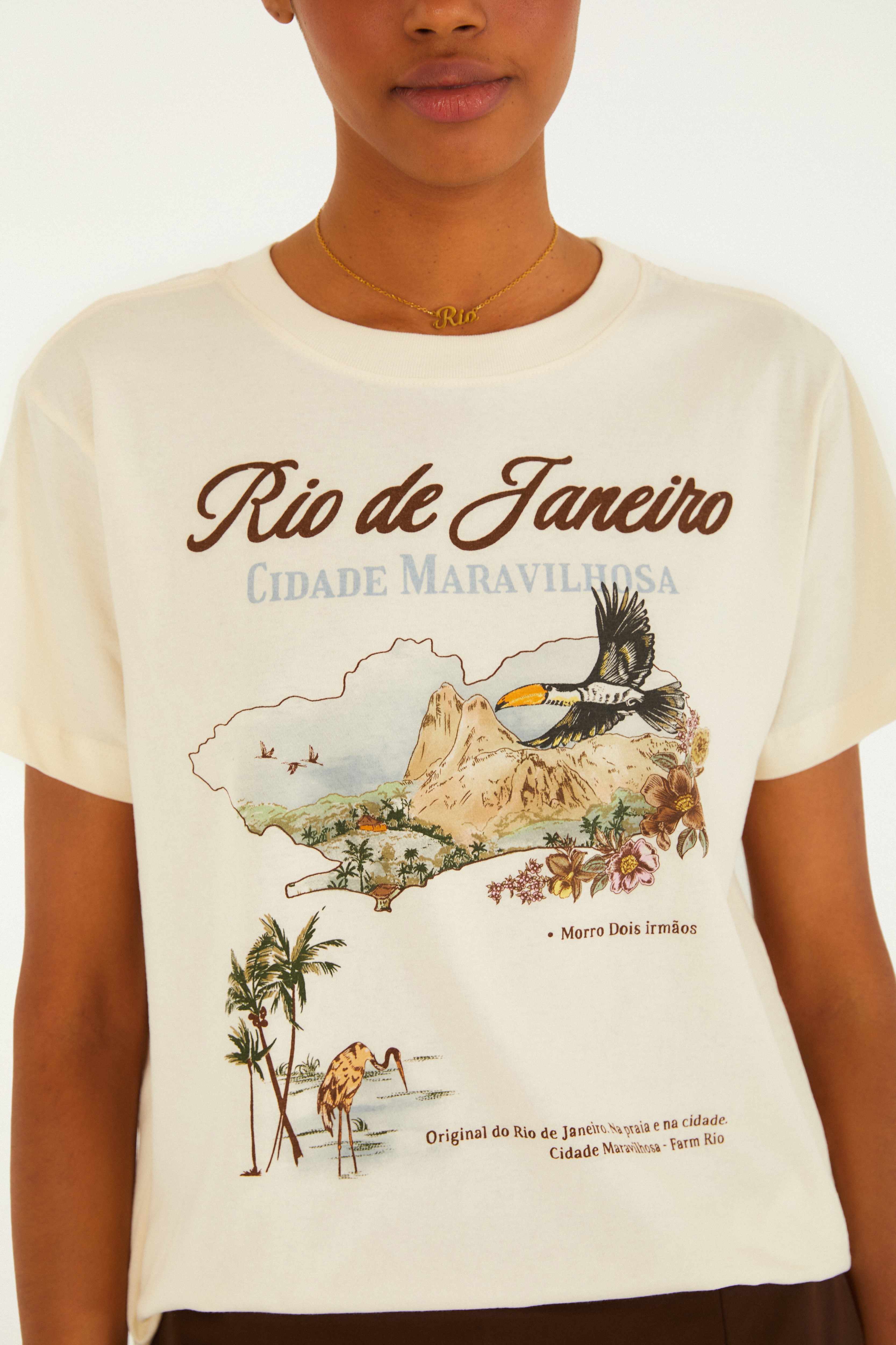 T-Shirt Fit Mapa Do Rio