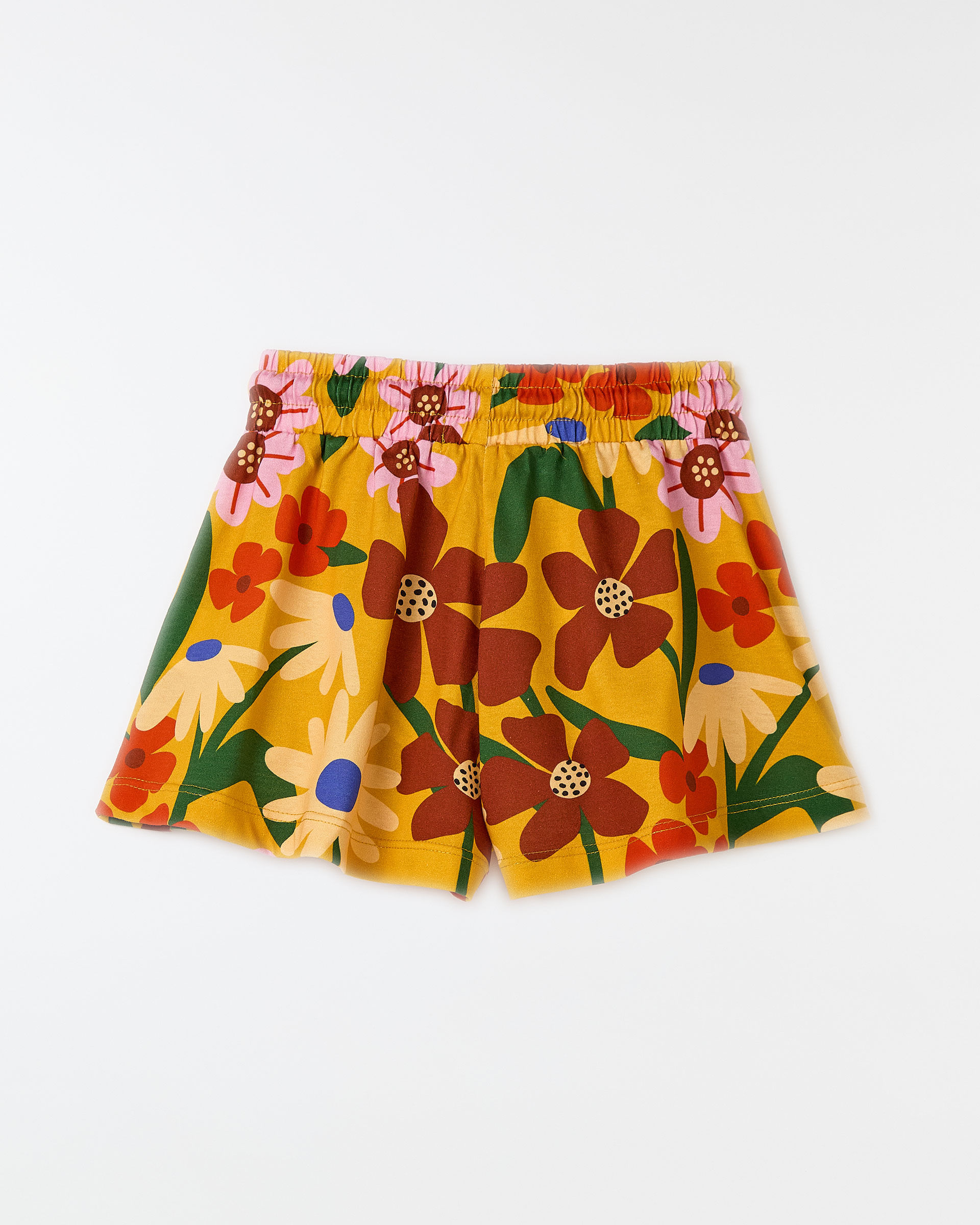 Short Malha Camomila Amarelo
