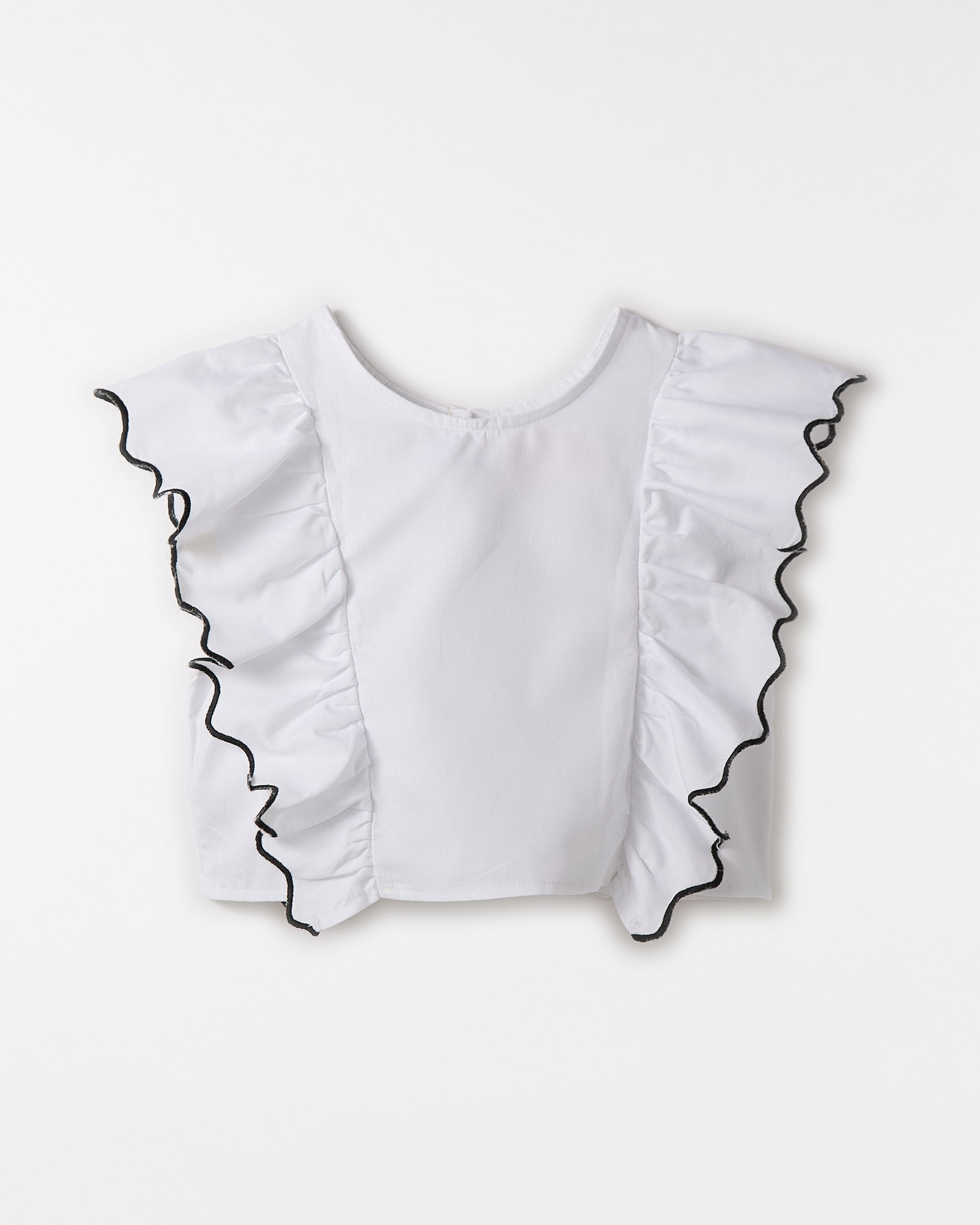 Blusa Bordado Babados Off