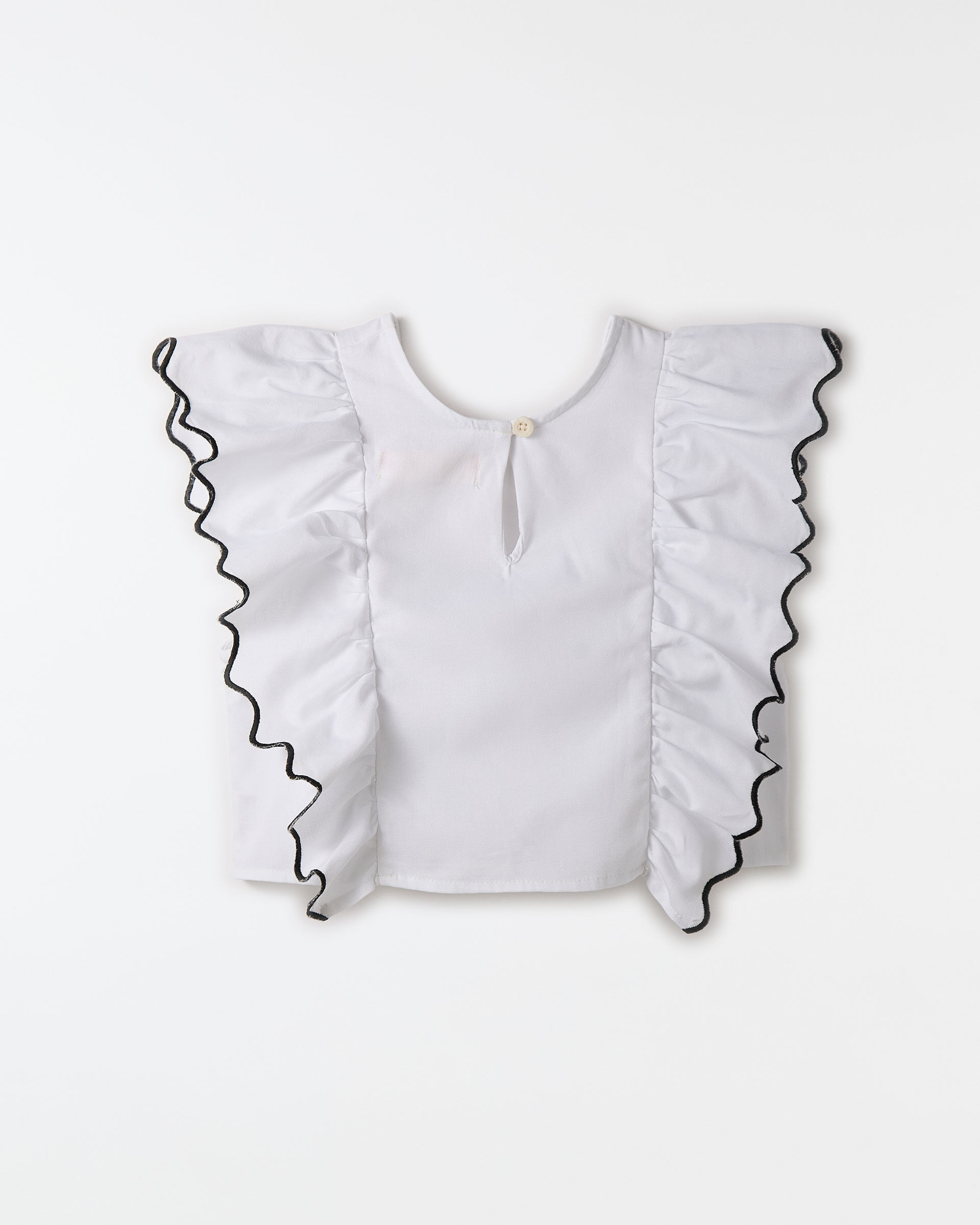 Blusa Bordado Babados Off