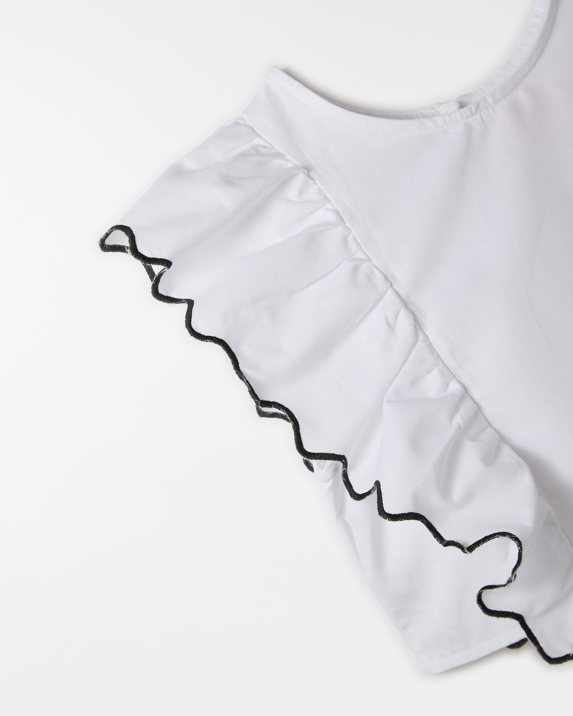Blusa Bordado Babados Off
