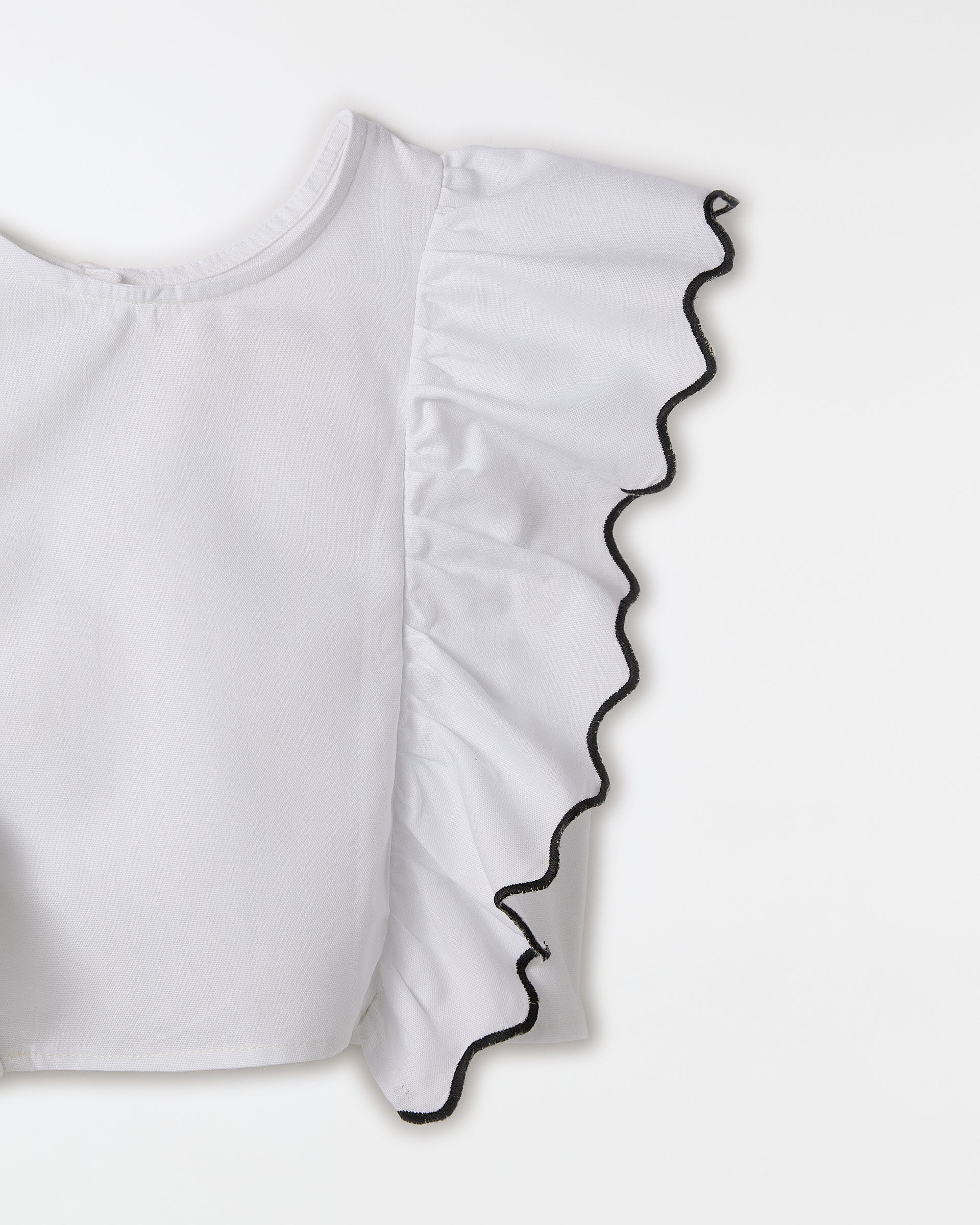 Blusa Bordado Babados Off