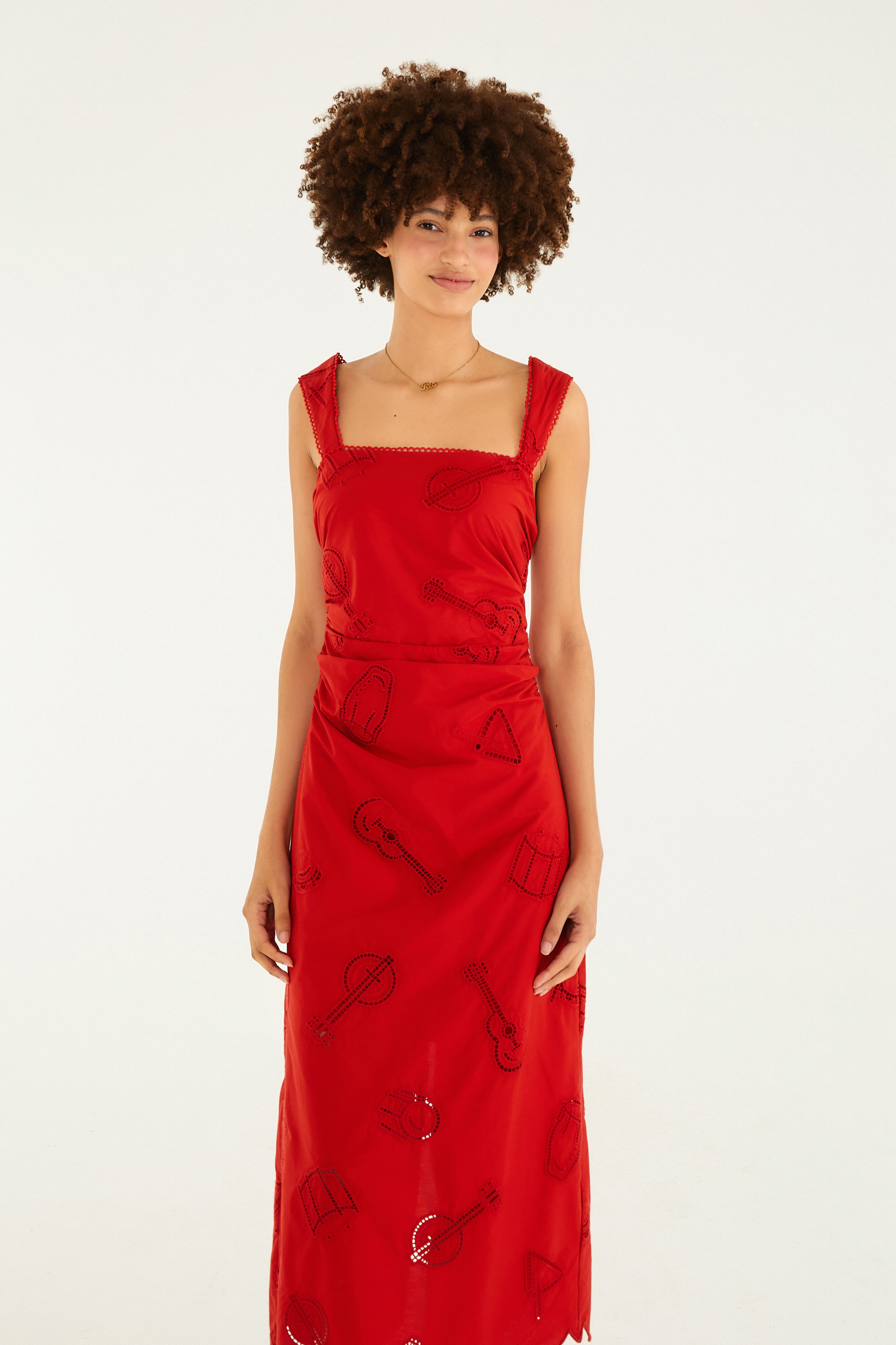 Vestido Laise Estampado Som De Rio