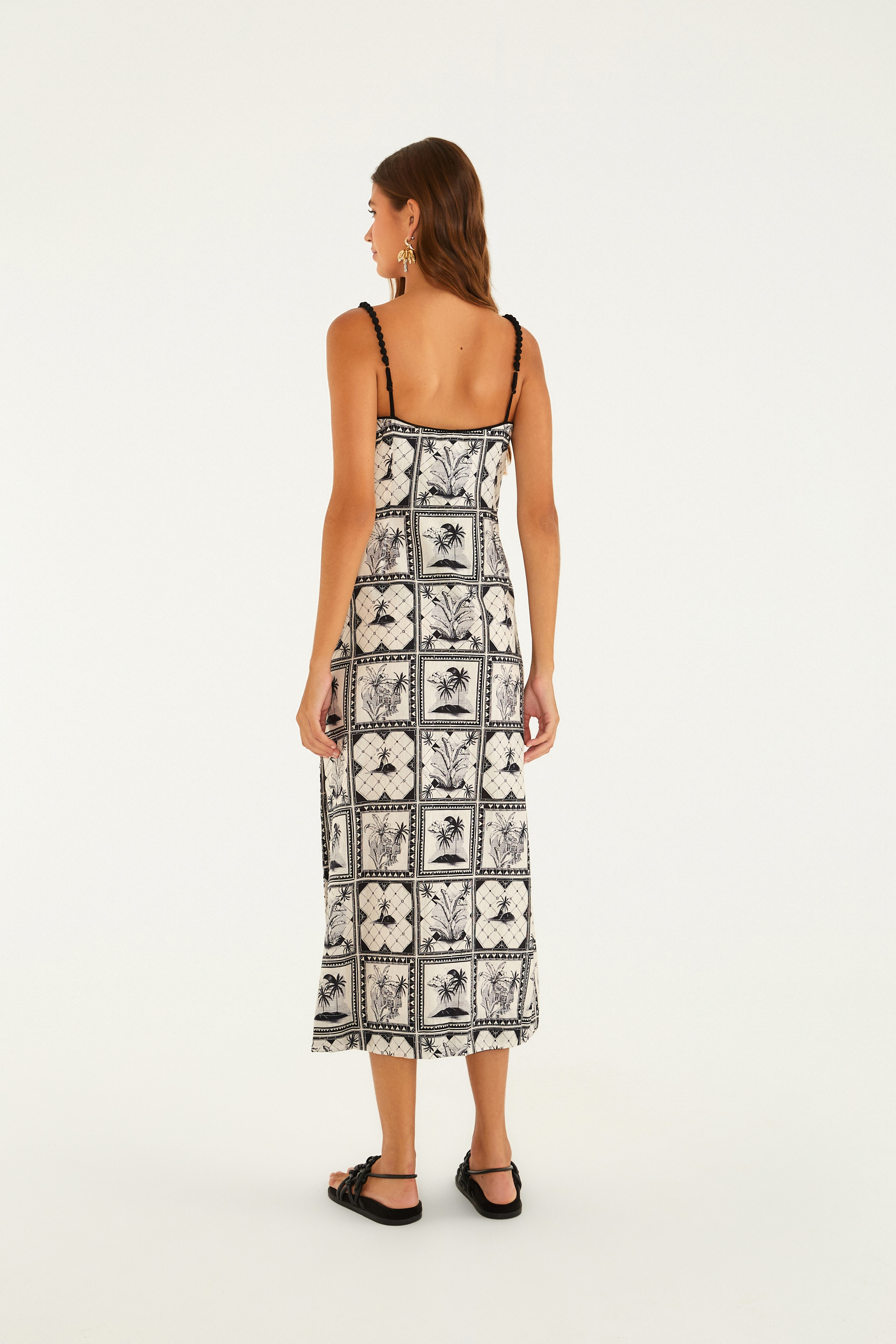 Vestido Cropped Estampado Rio Clássico