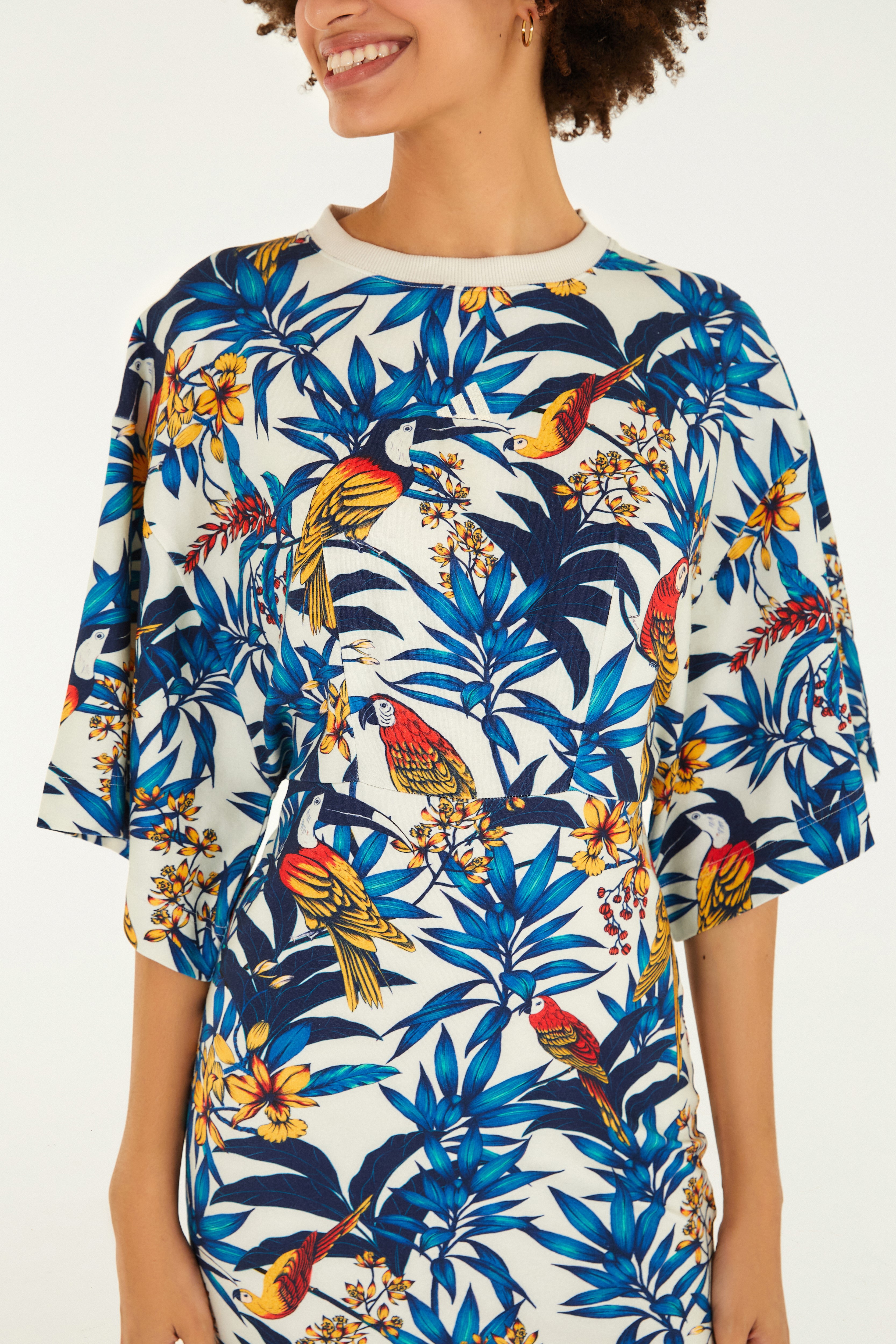 Vestido T-Shirt Adidas Birds Paradise Blue