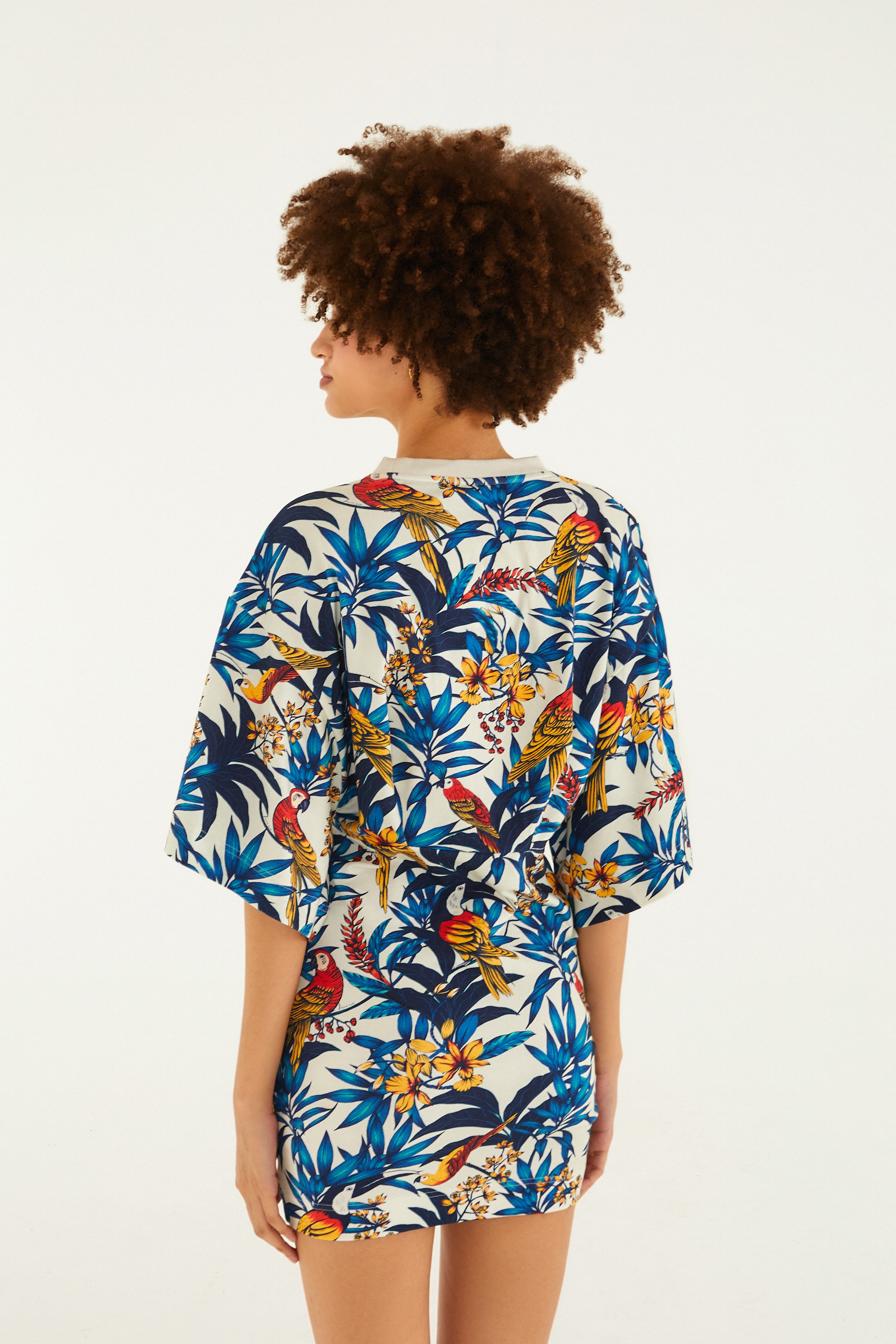 Vestido T-Shirt Adidas Birds Paradise Blue