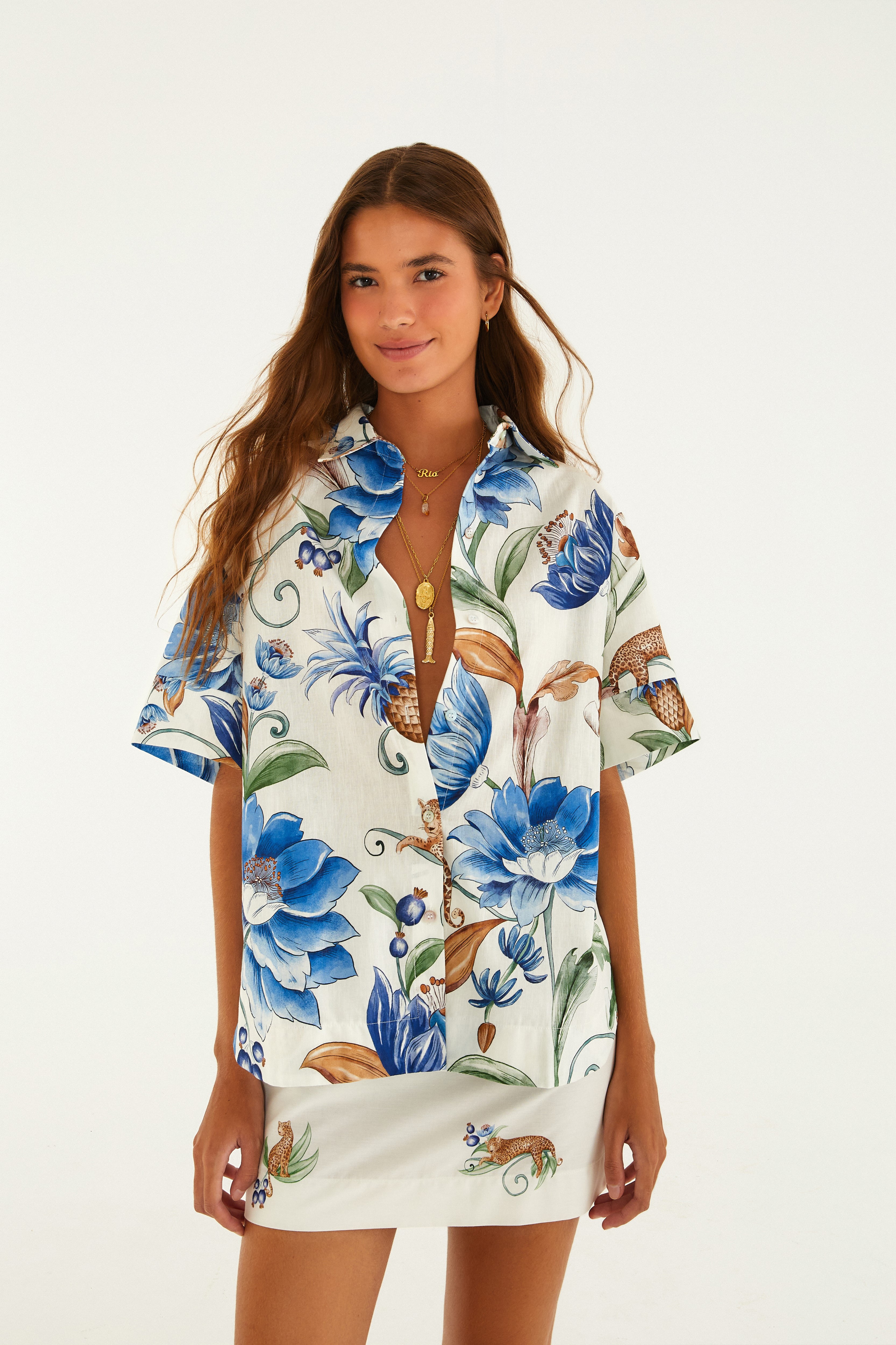 Camisa Estampada Floral Elsa