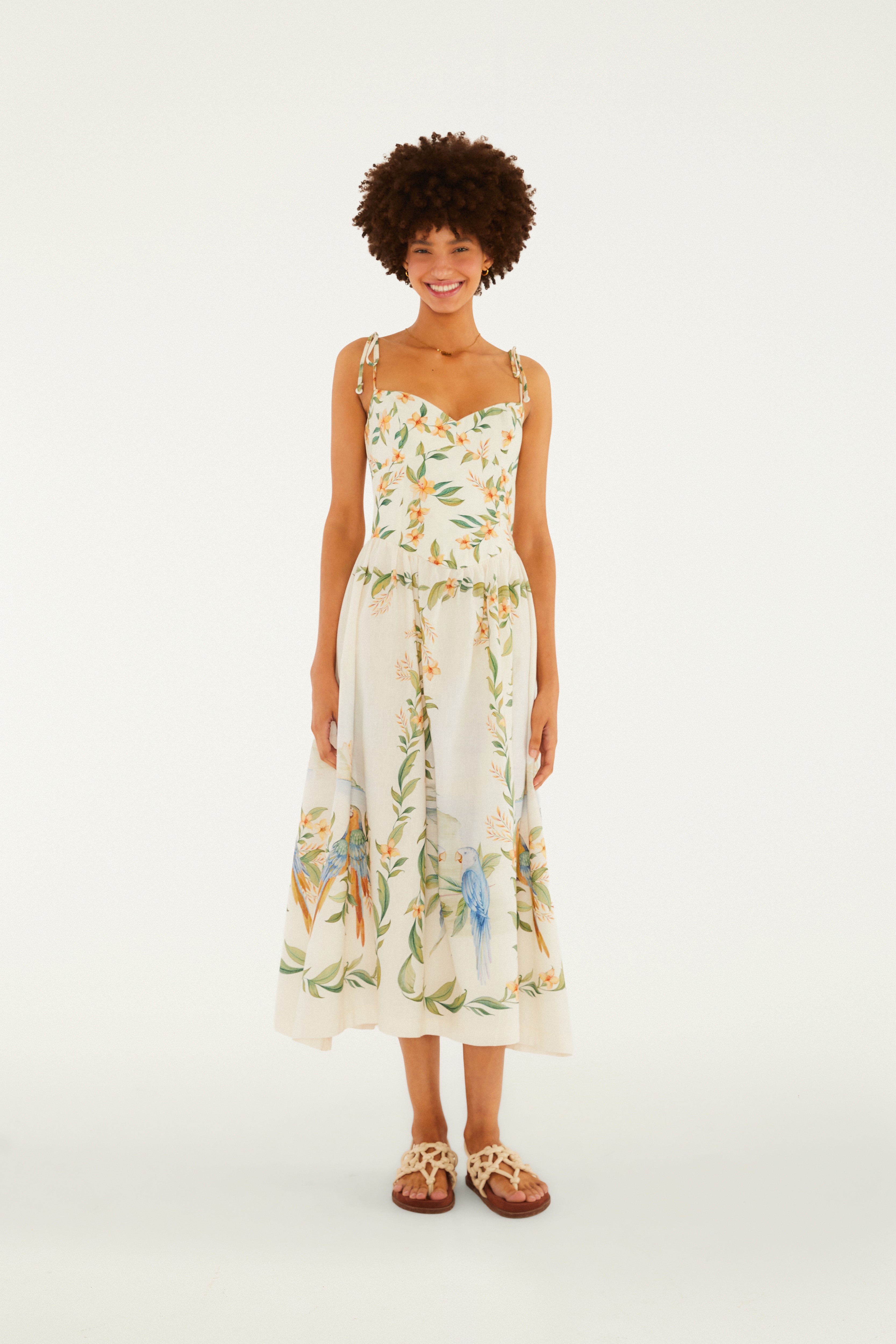 Vestido Cropped Estampado Respiro De Rio