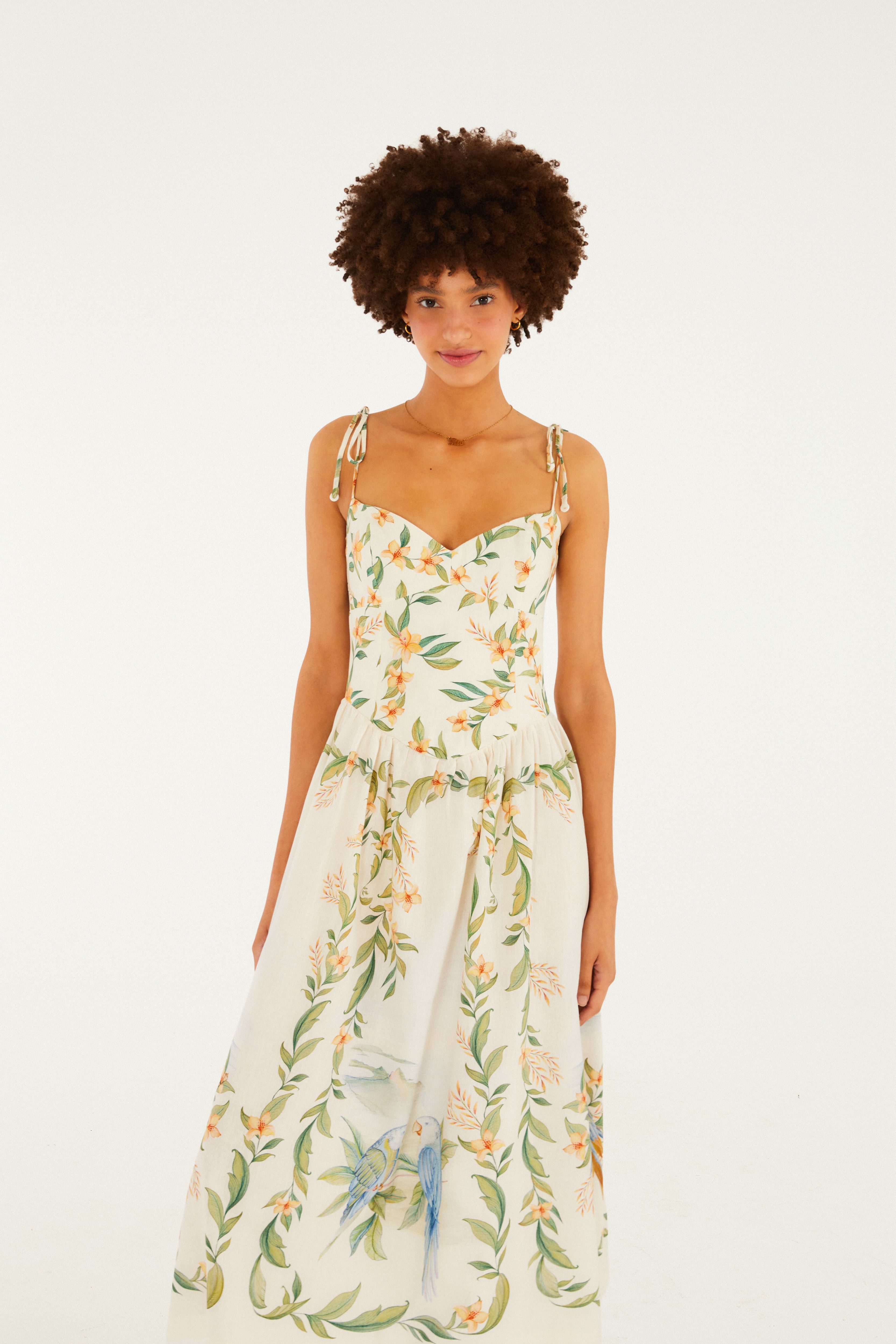 Vestido Cropped Estampado Respiro De Rio