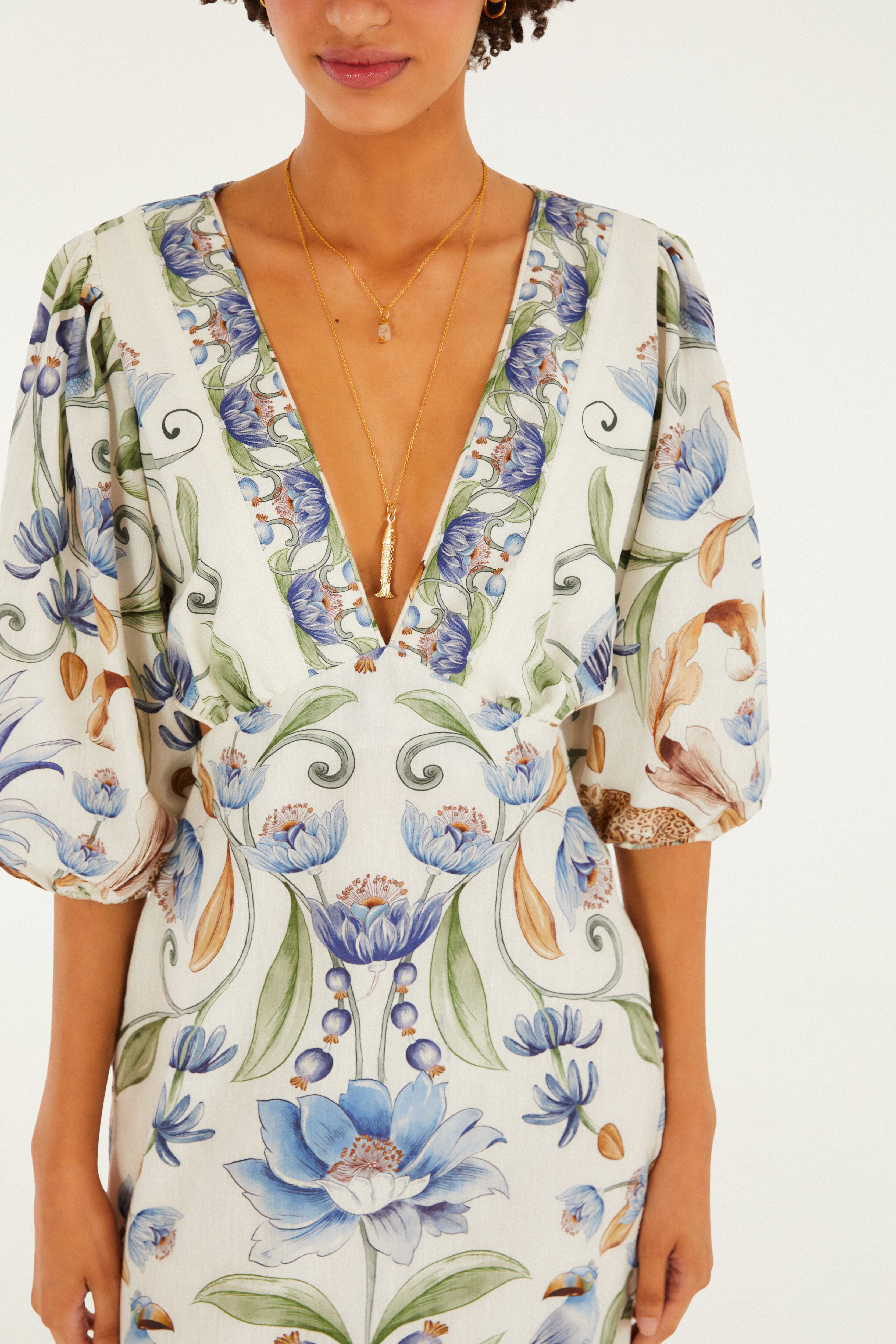 Vestido Manga Estampado Elsa