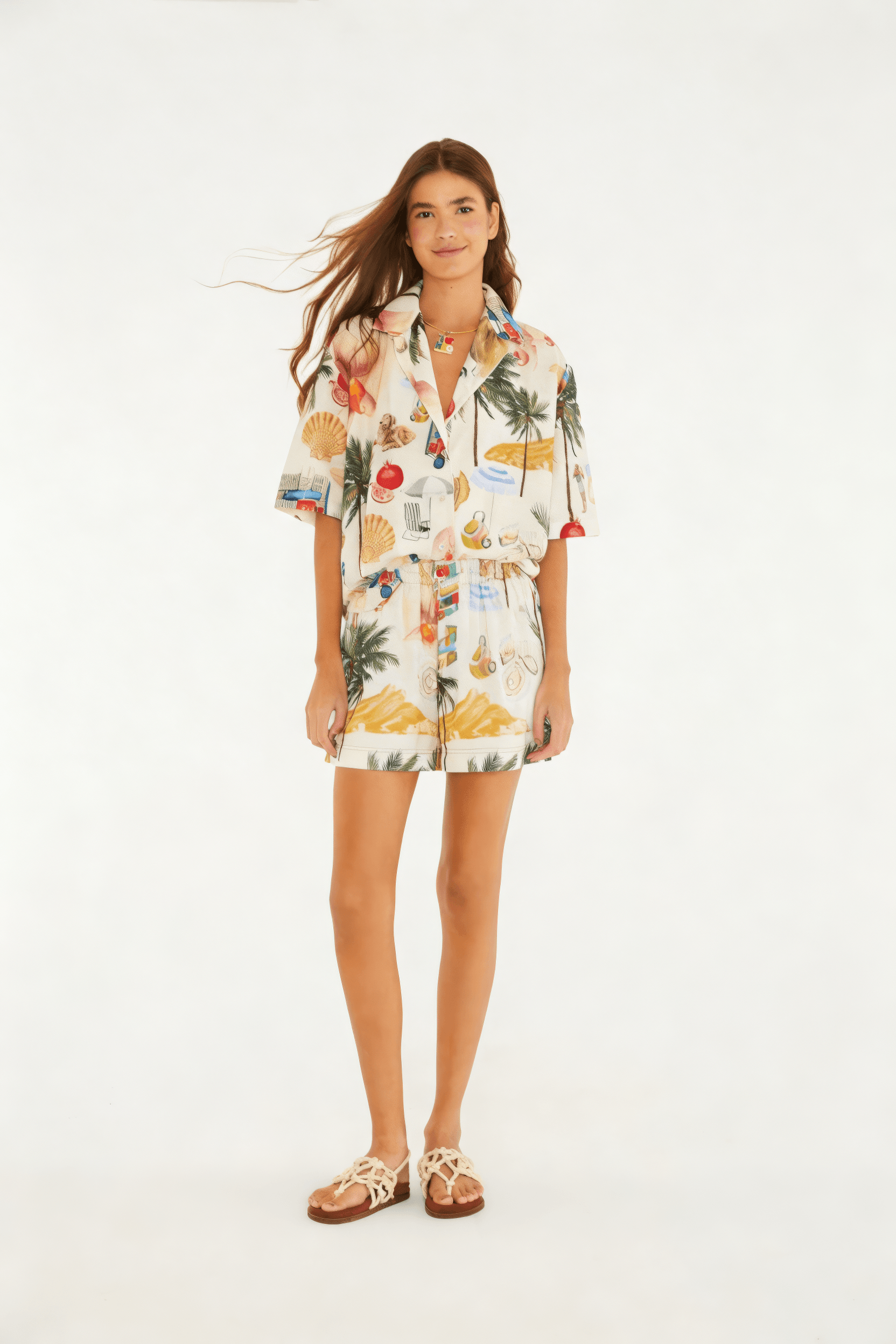 Bermuda Estampada Colagem Carioca