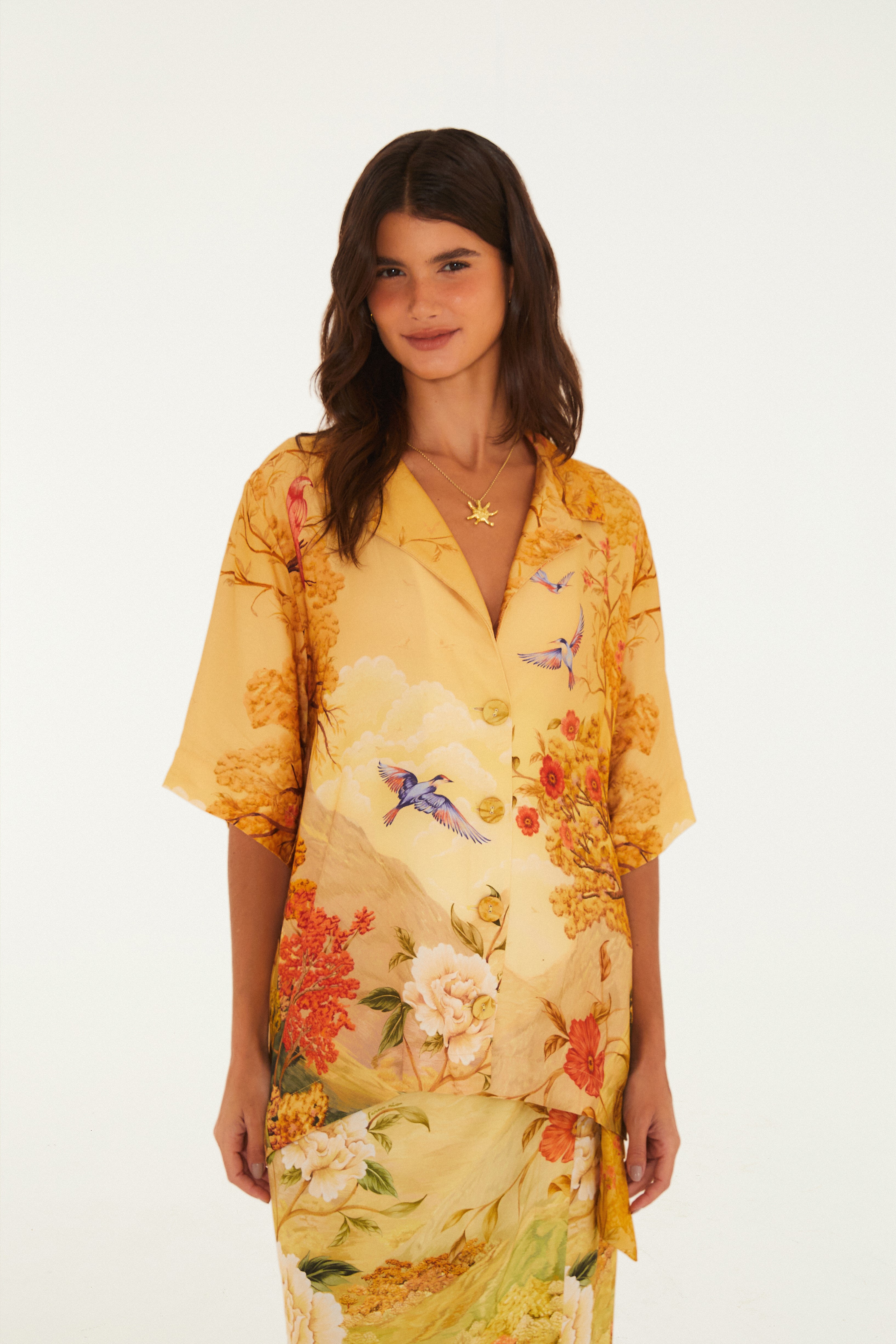 Camisa Estampada Satori — FARM Rio