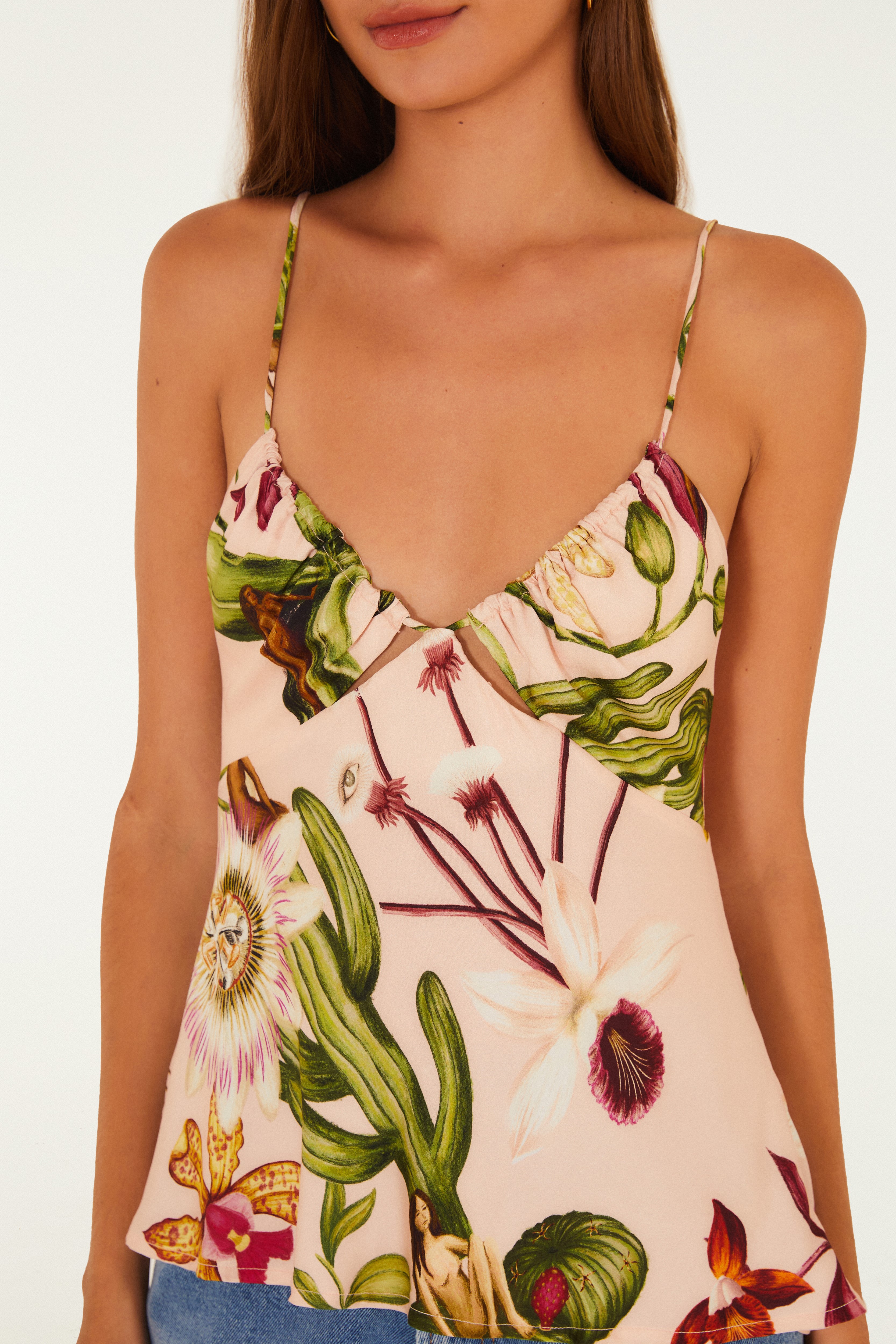 Blusa Estampada Jardim Dos Sonhos