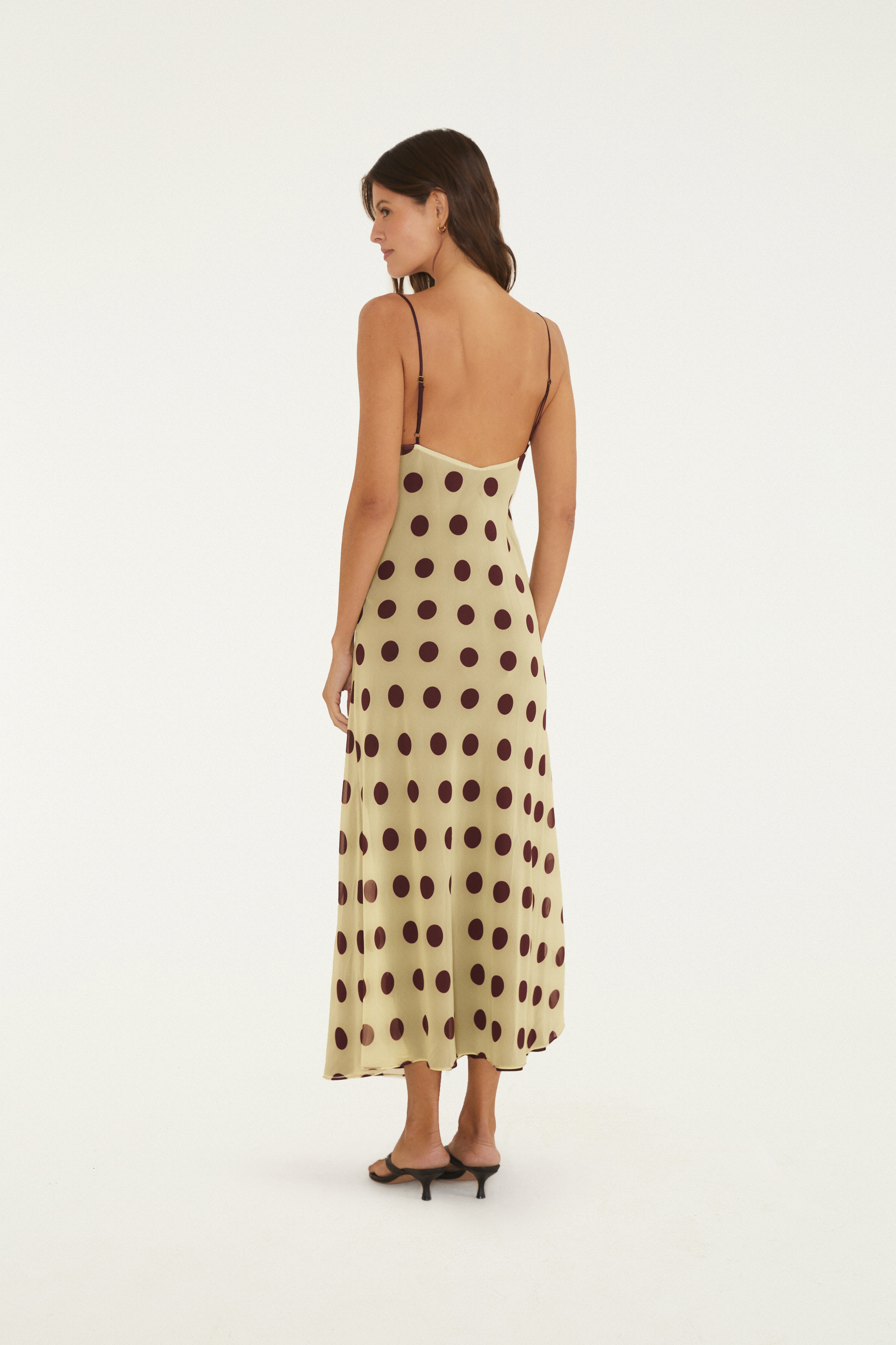 Vestido Double Renda Estampado Poá