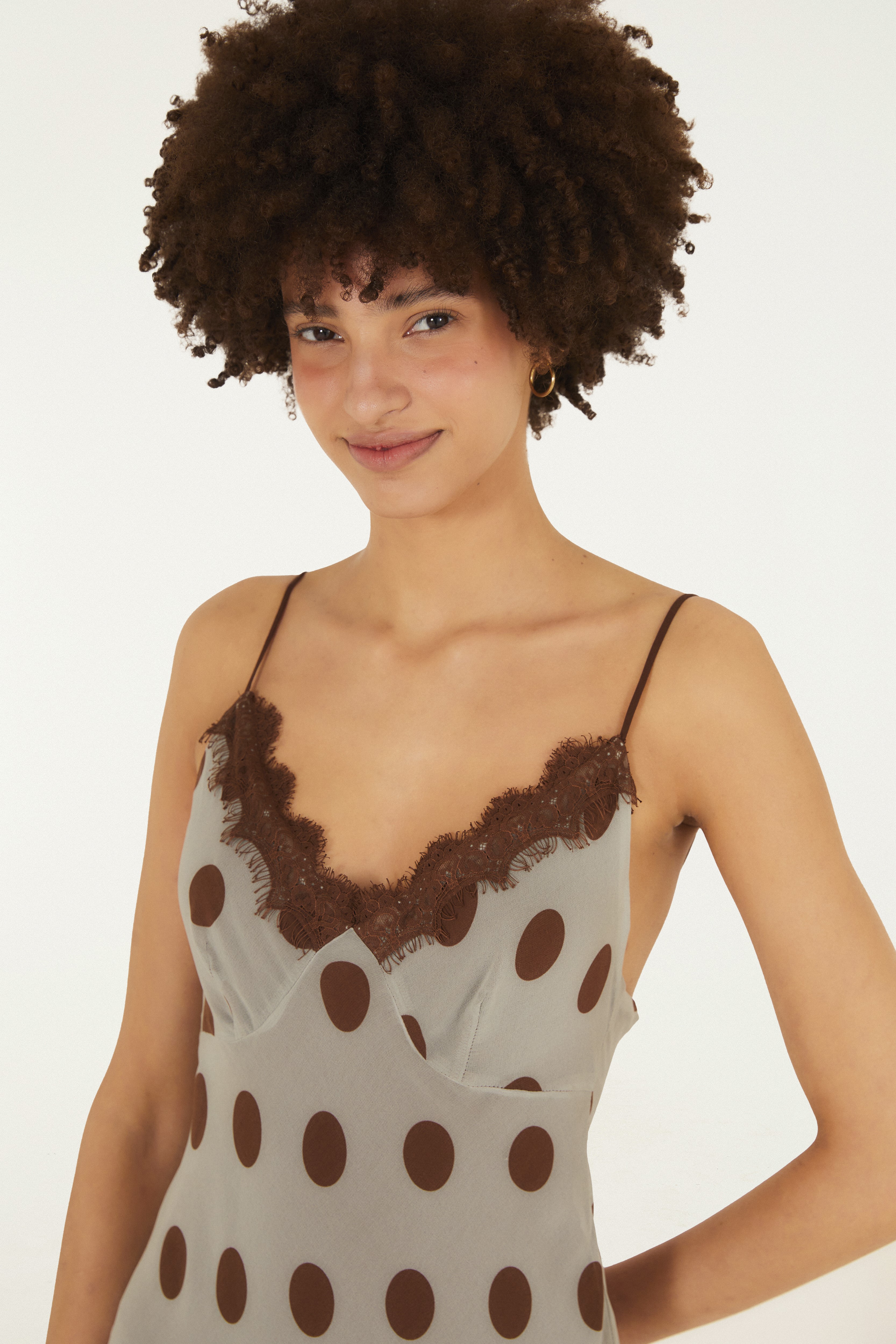 Vestido Double Renda Poá