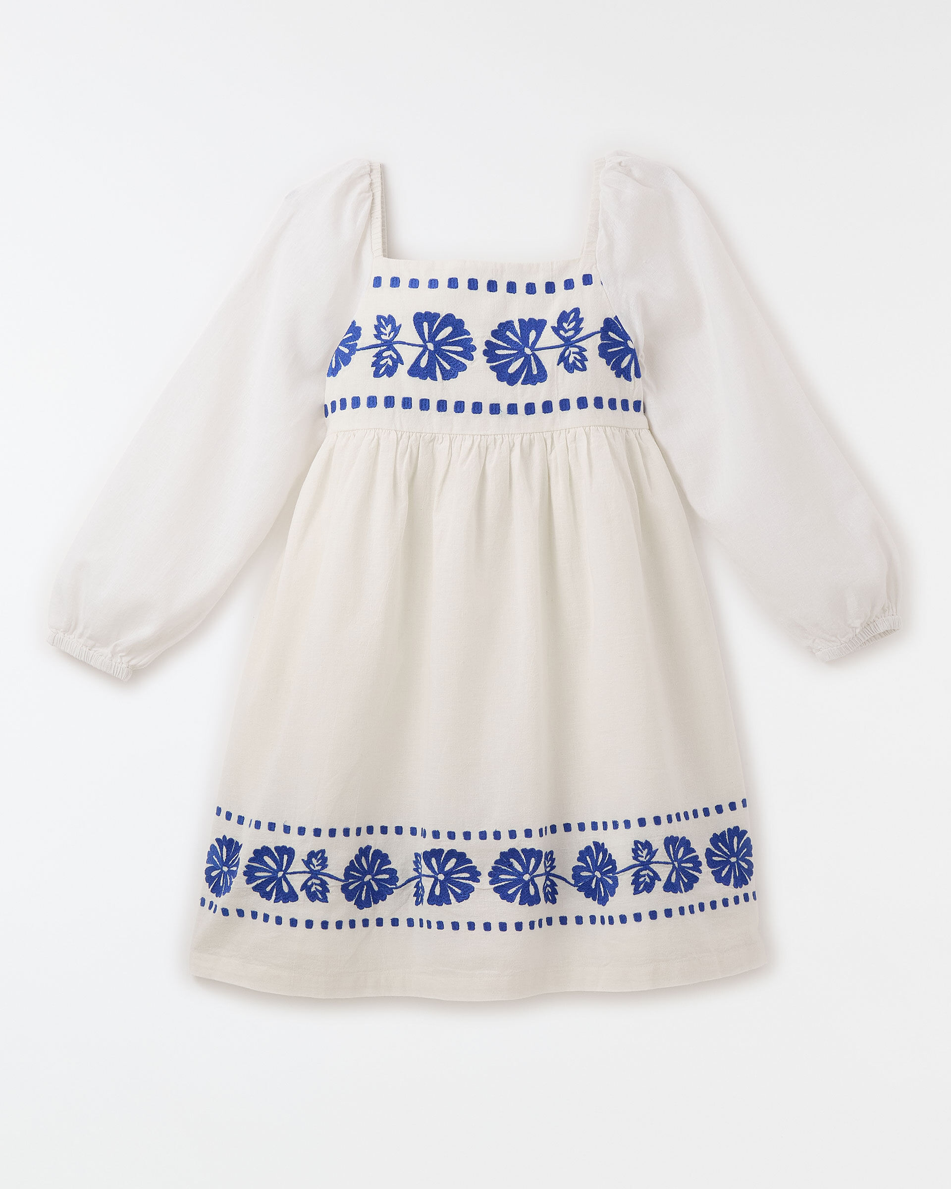 Vestido Bordado Floral Beleza Ml