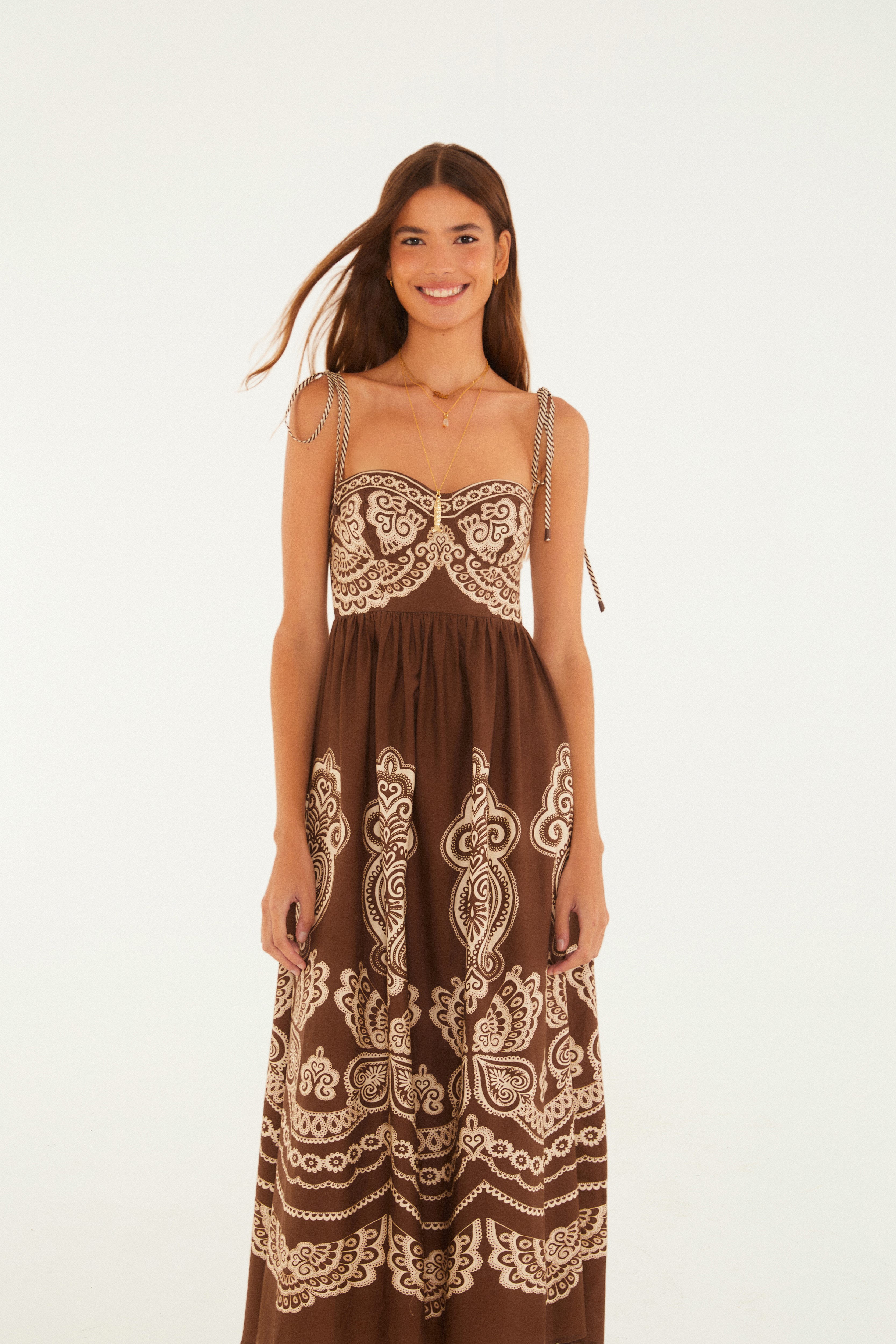 Vestido Longo Estampado Nicole
