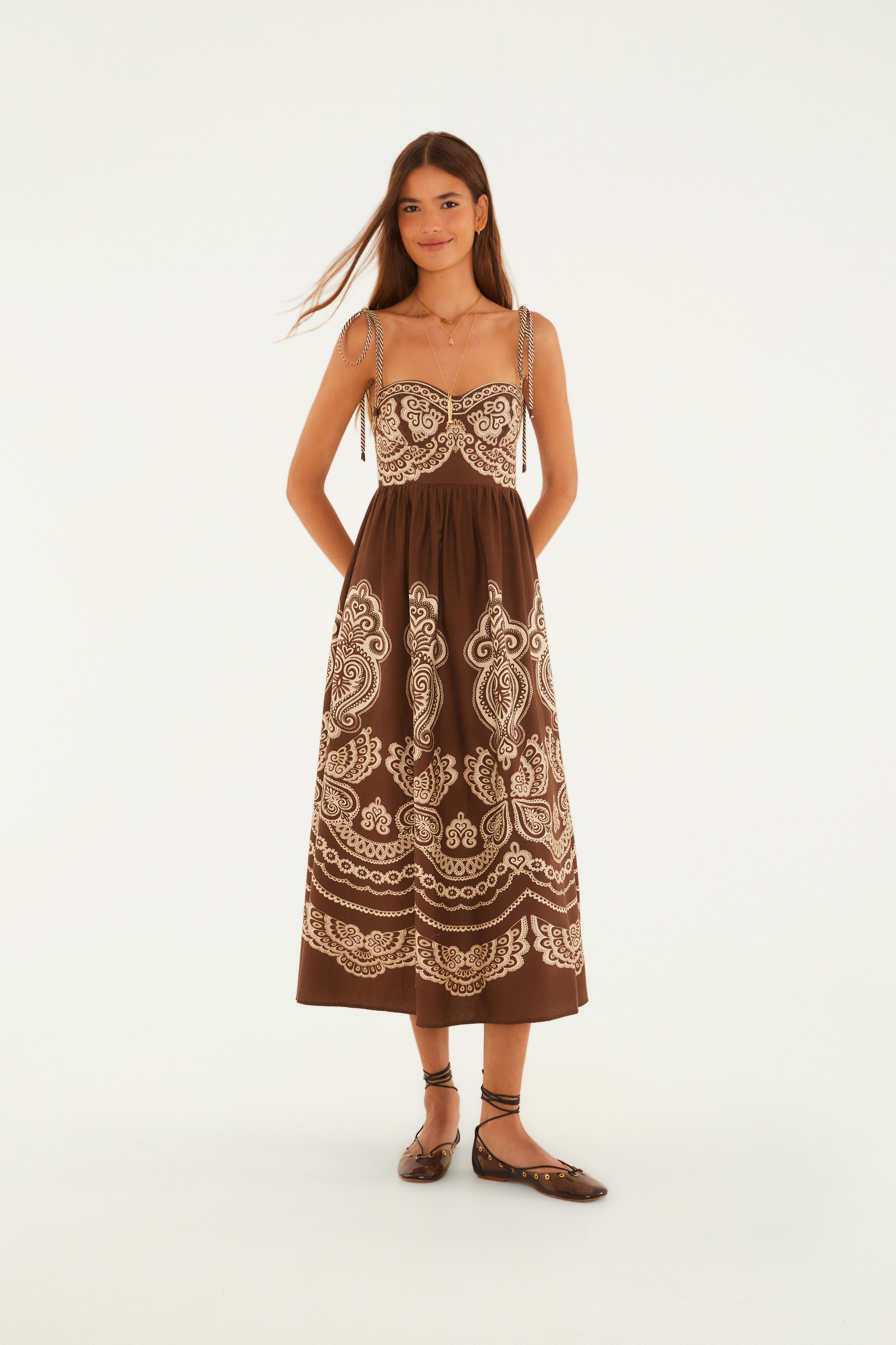 Vestido Longo Estampado Nicole