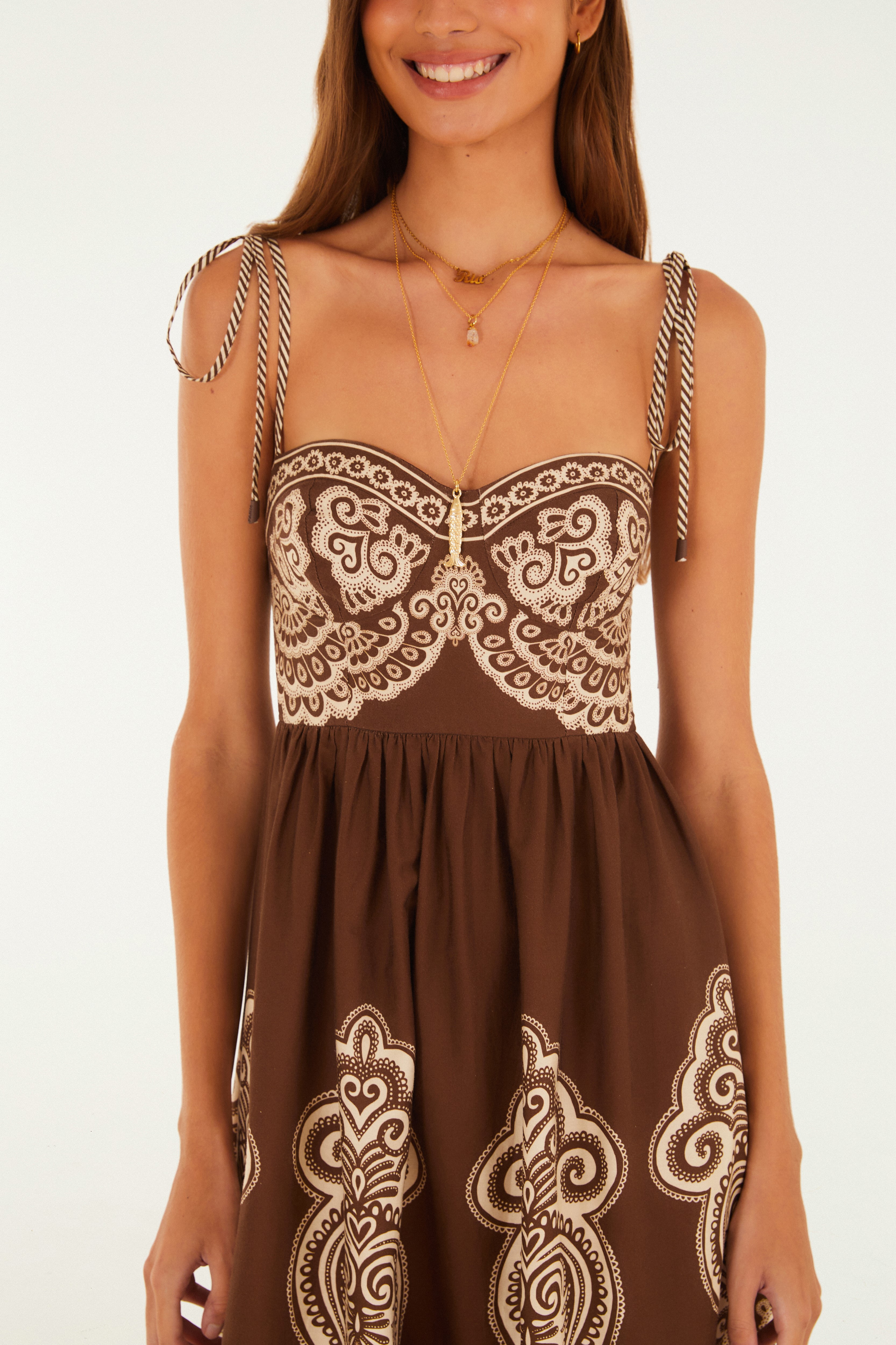Vestido Longo Estampado Nicole