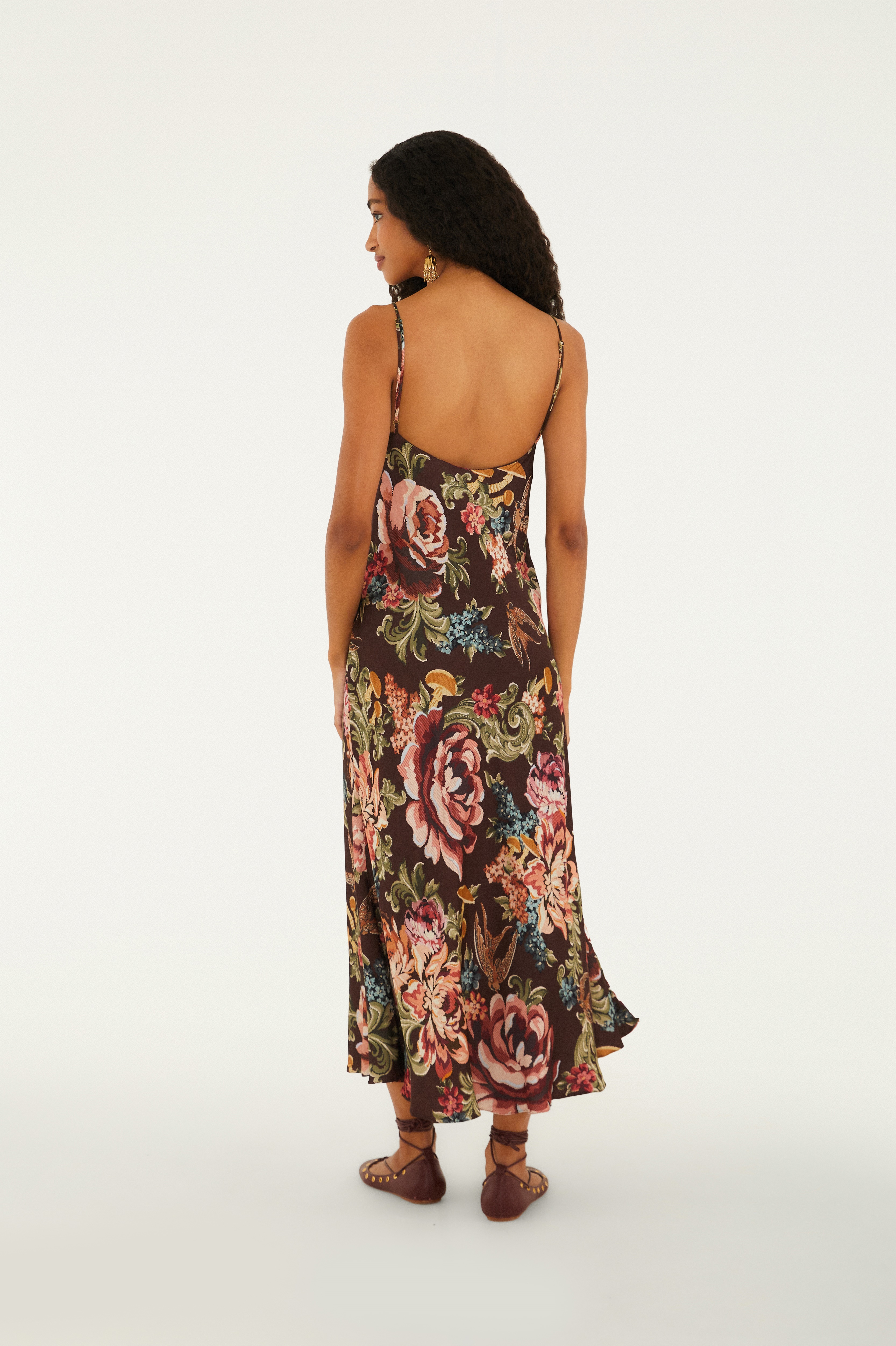 Vestido Alcinhas Estampado Floral Clássico
