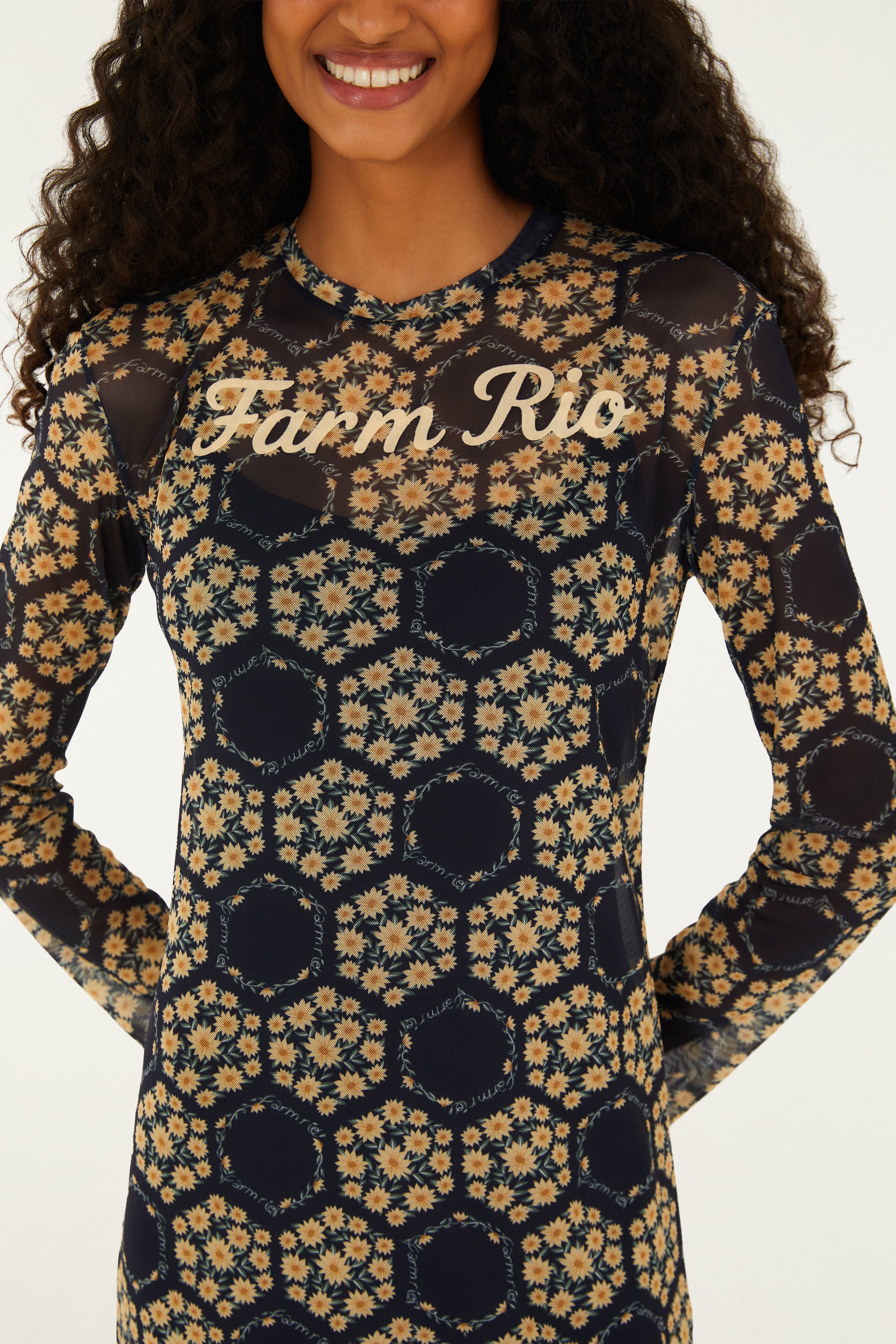 Vestido Longo Estampado Brasão Brasil