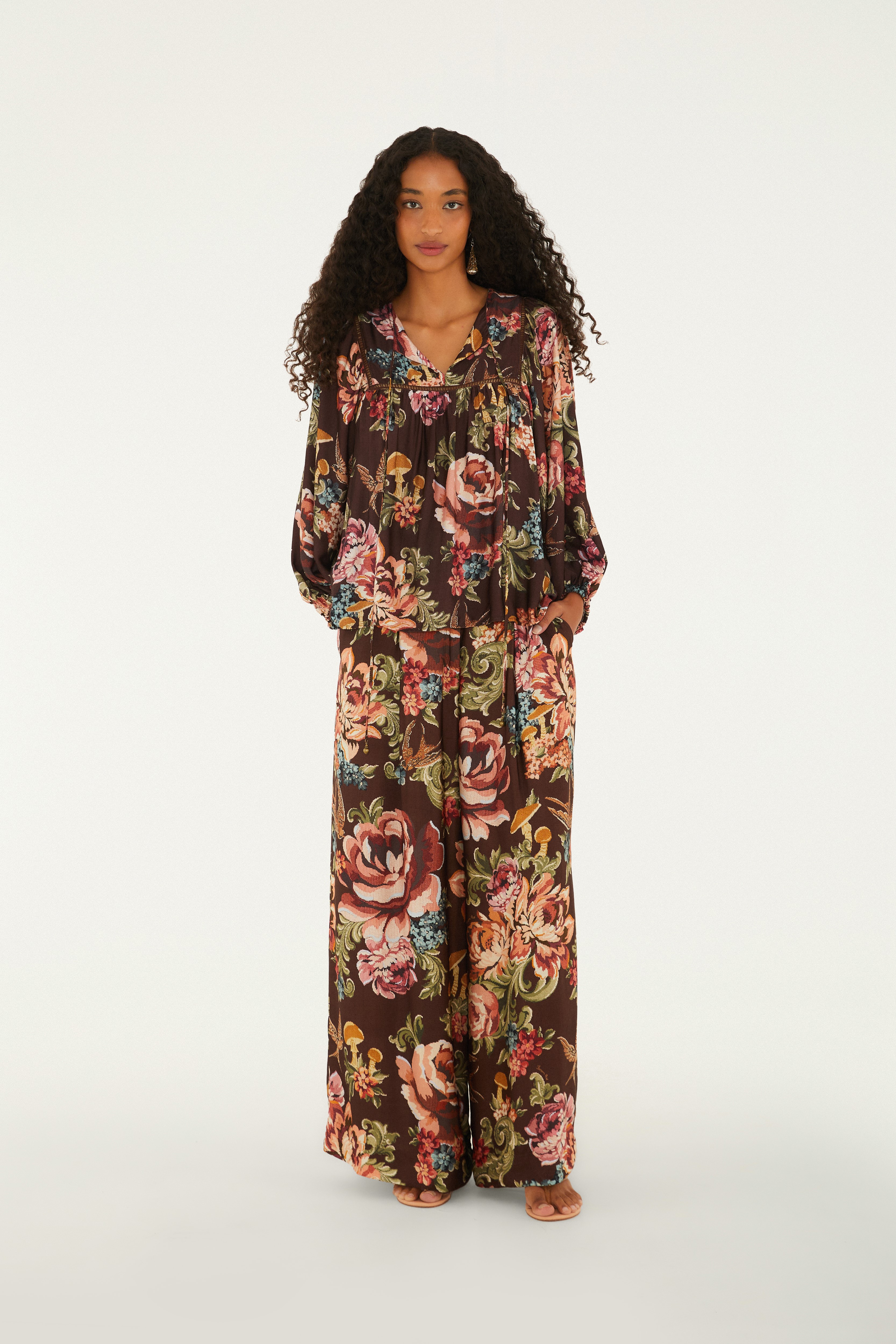 Calça Estampada Floral Clássico
