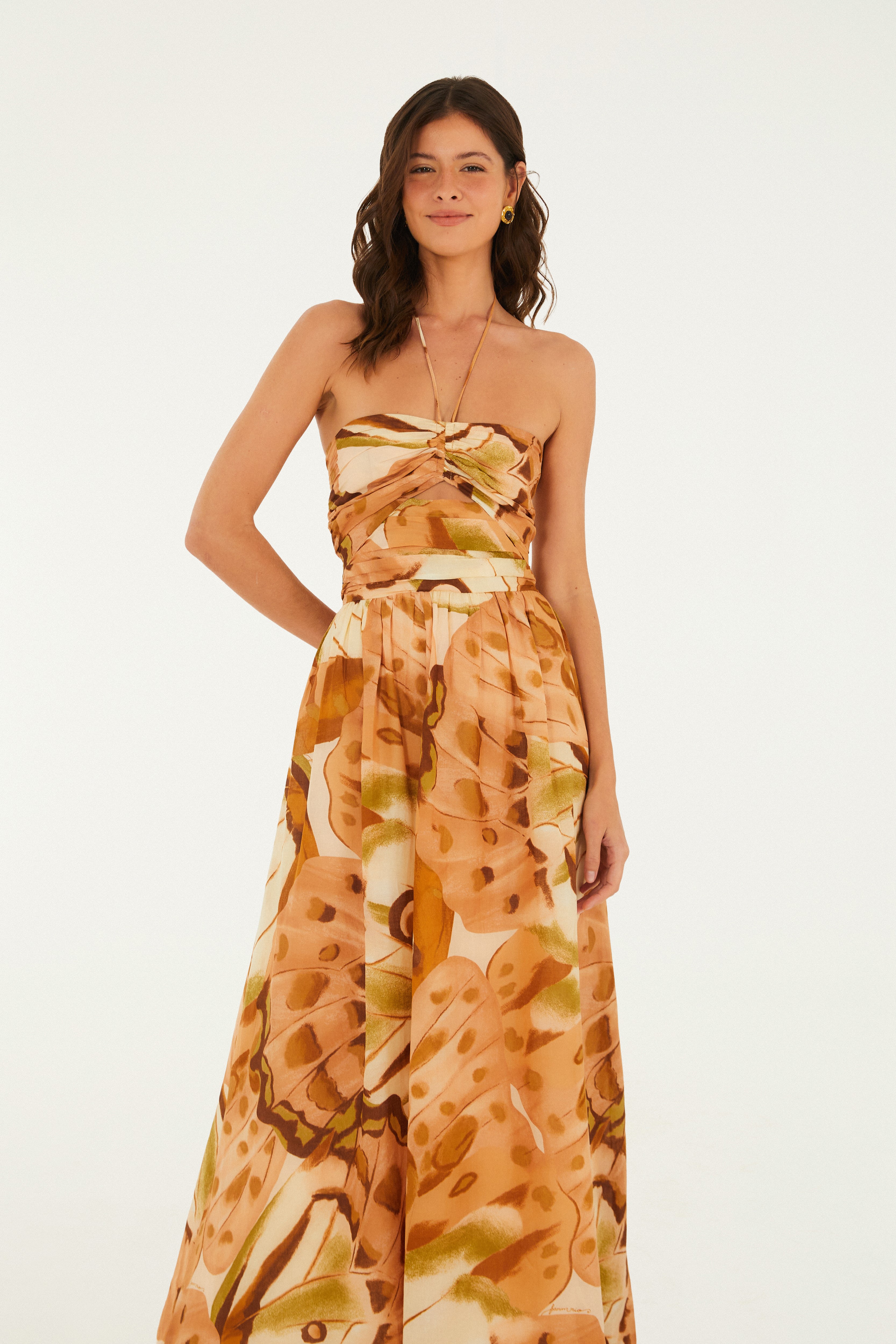 Vestido Cropped Estampado Borbo Onça