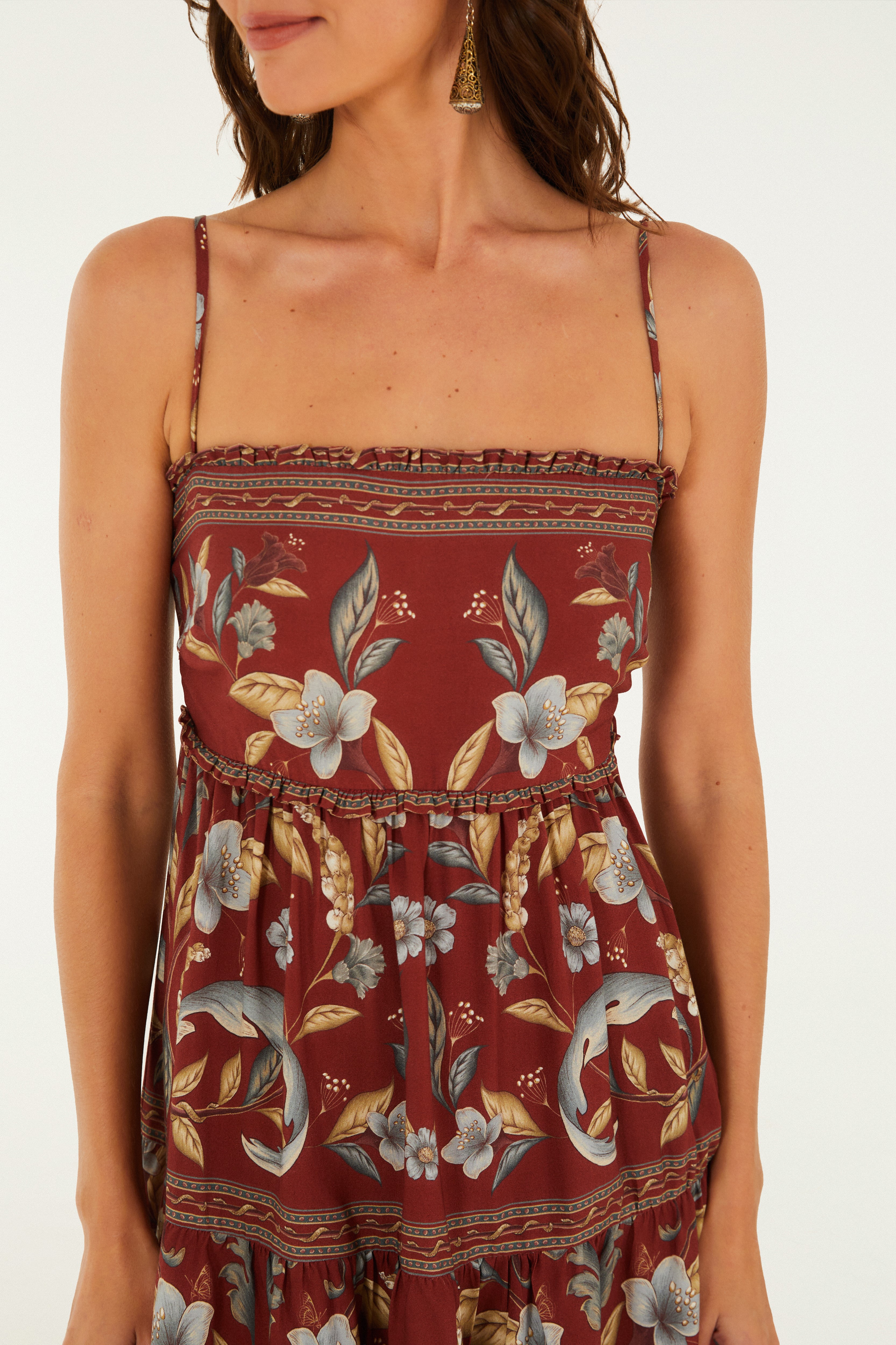 Vestido Curto Estampado Retrópico