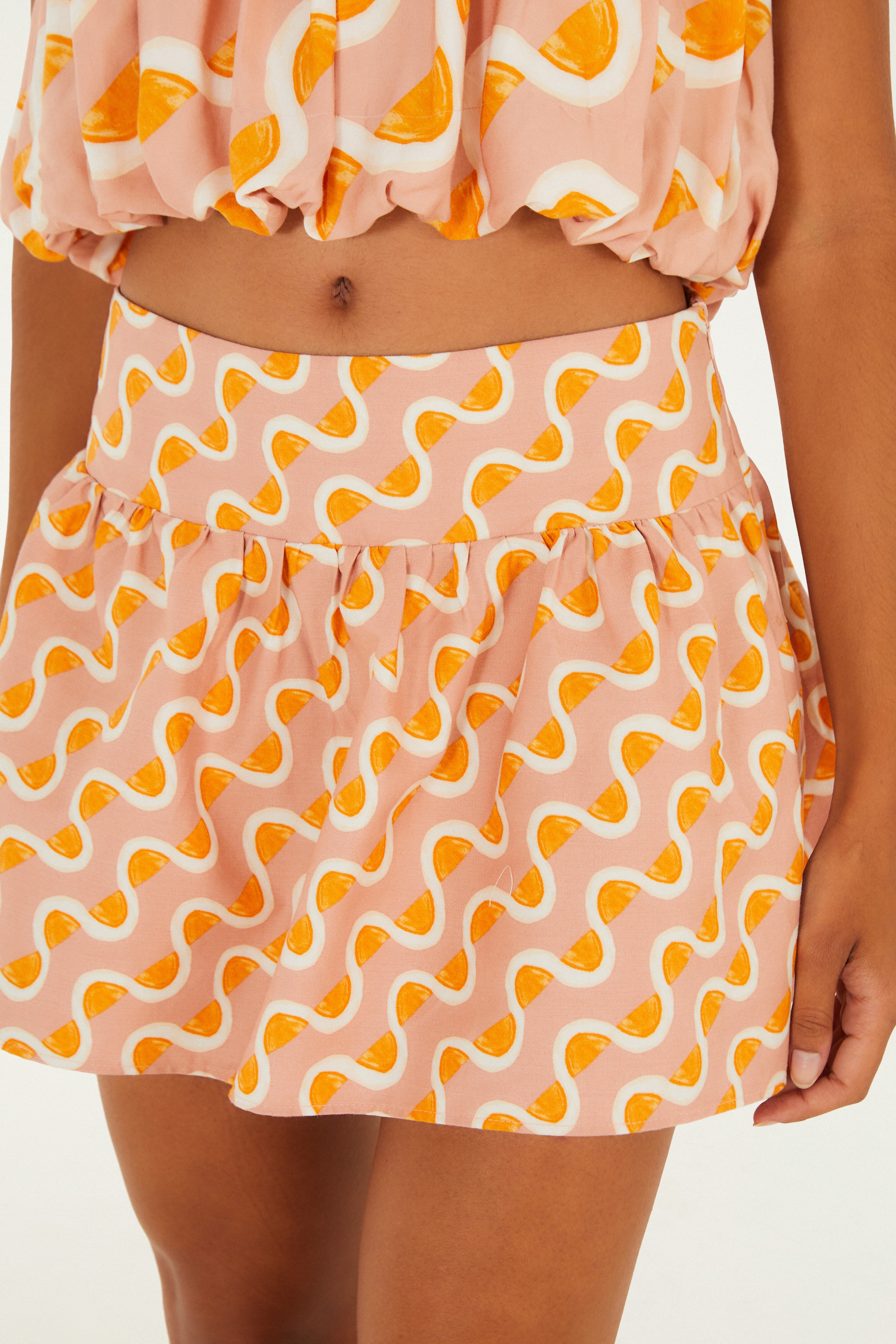 Saia Estampada Da Gema