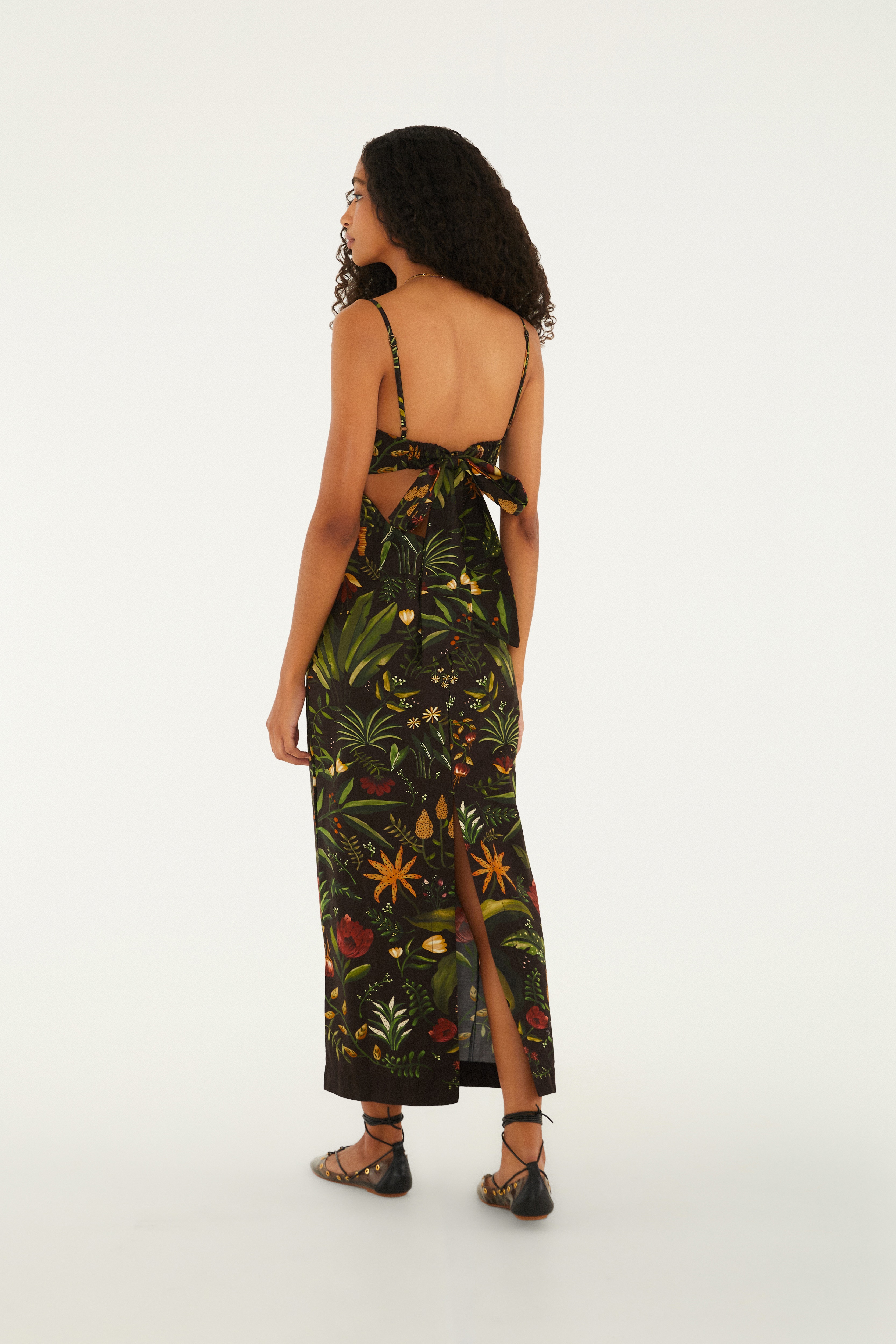 Vestido Alcinhas Estampado Inverno Tropical