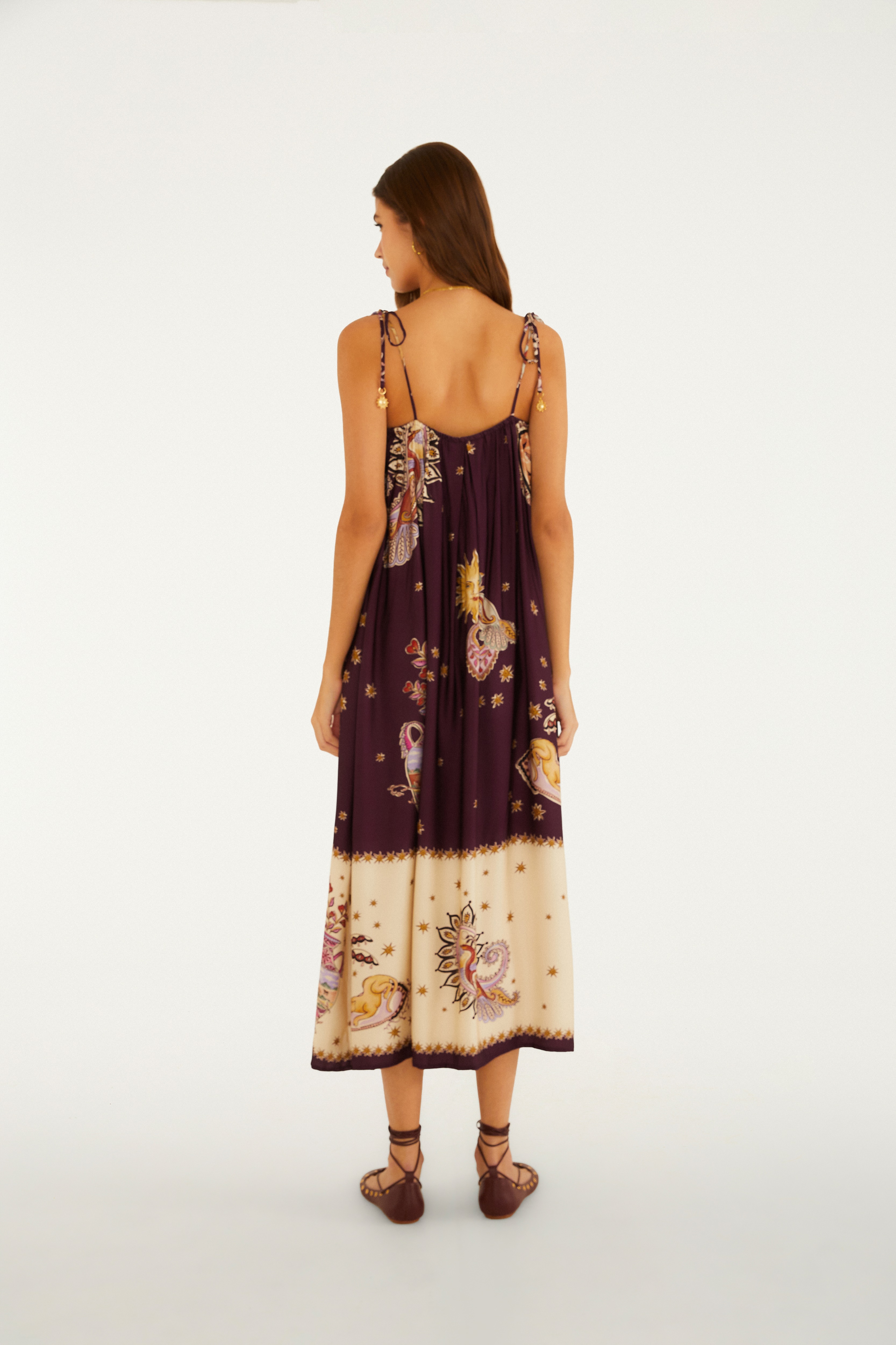 Vestido Longo Estampado Reino Místico