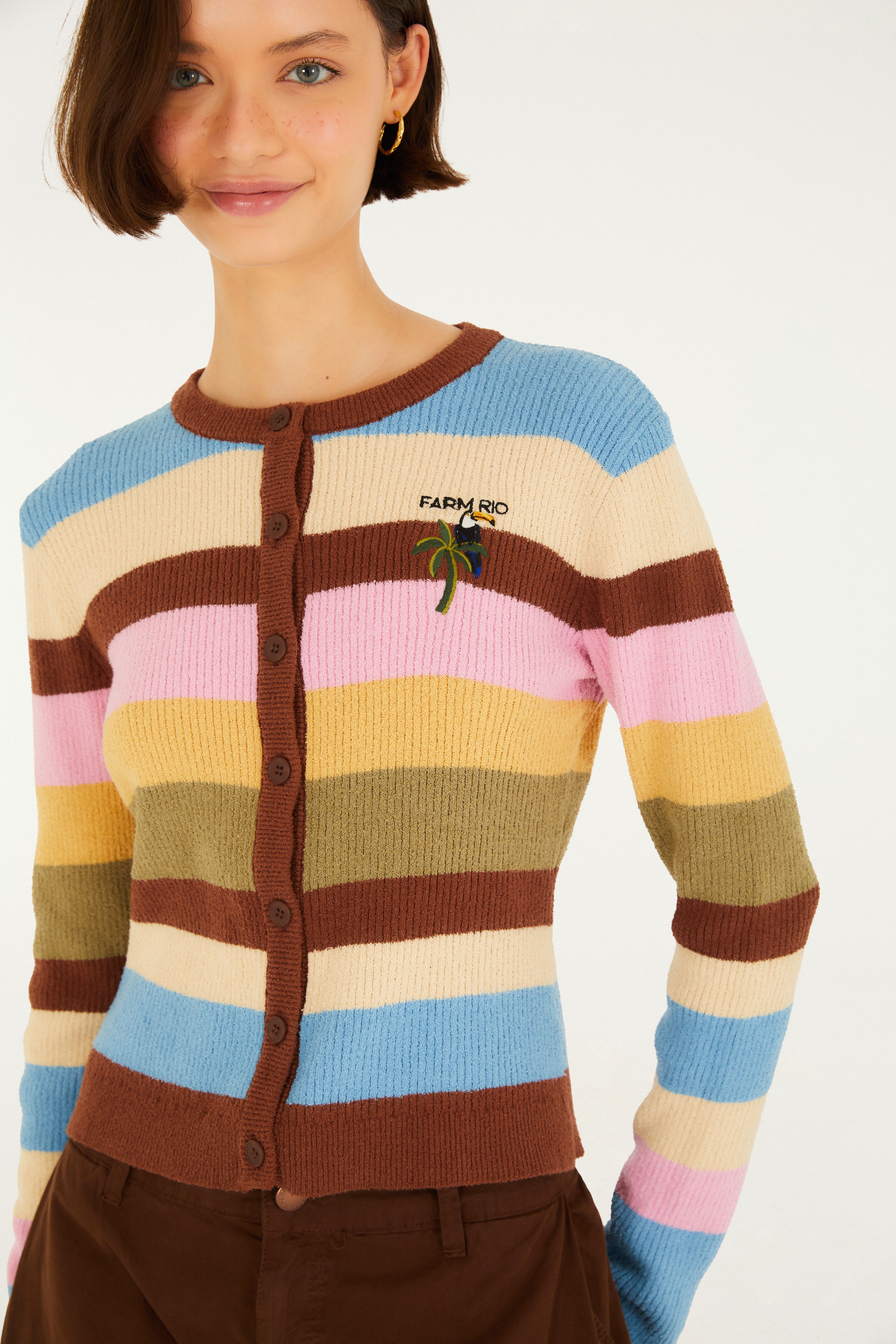 Cardigan Tricot Listrado