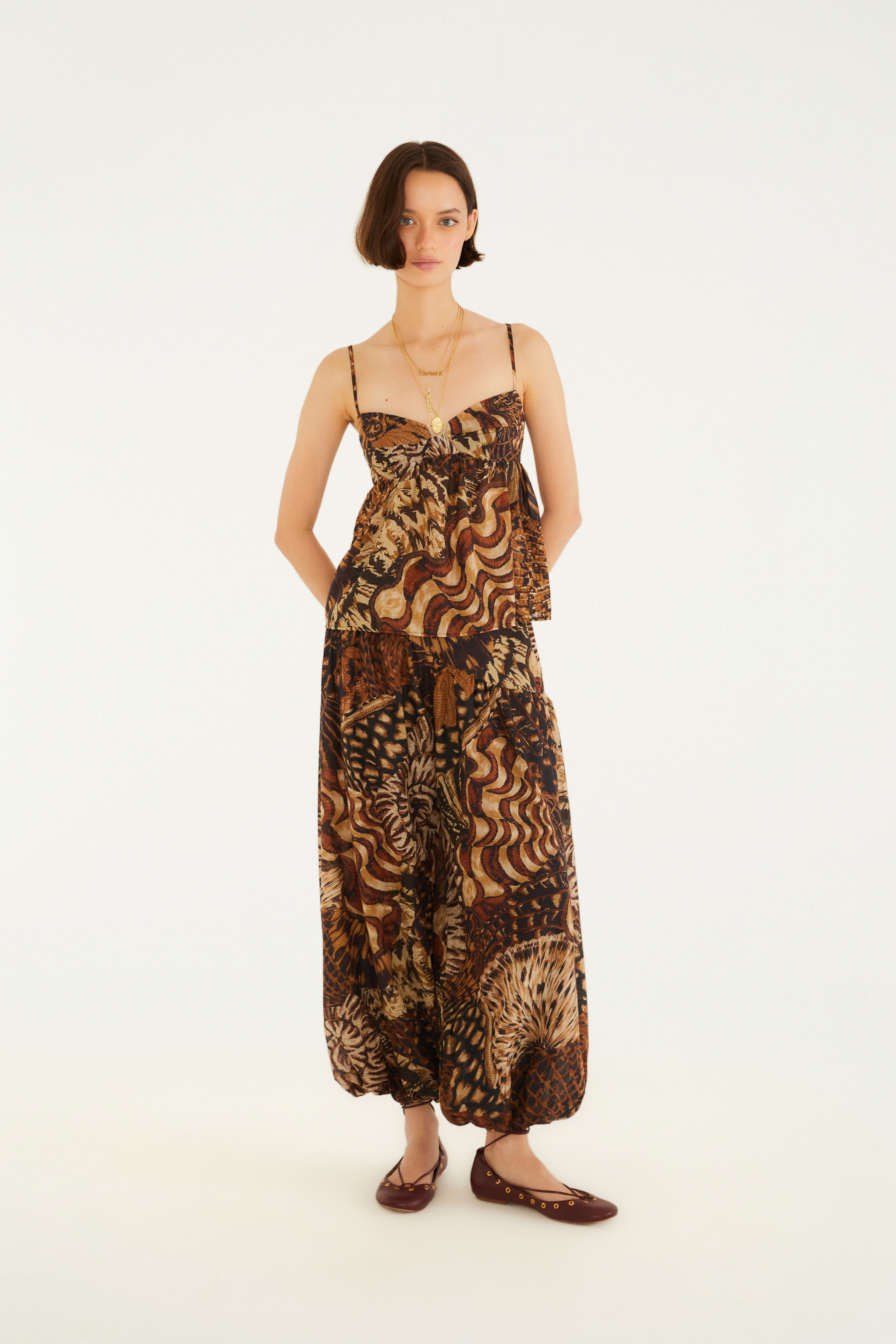 Blusa Estampada Camu