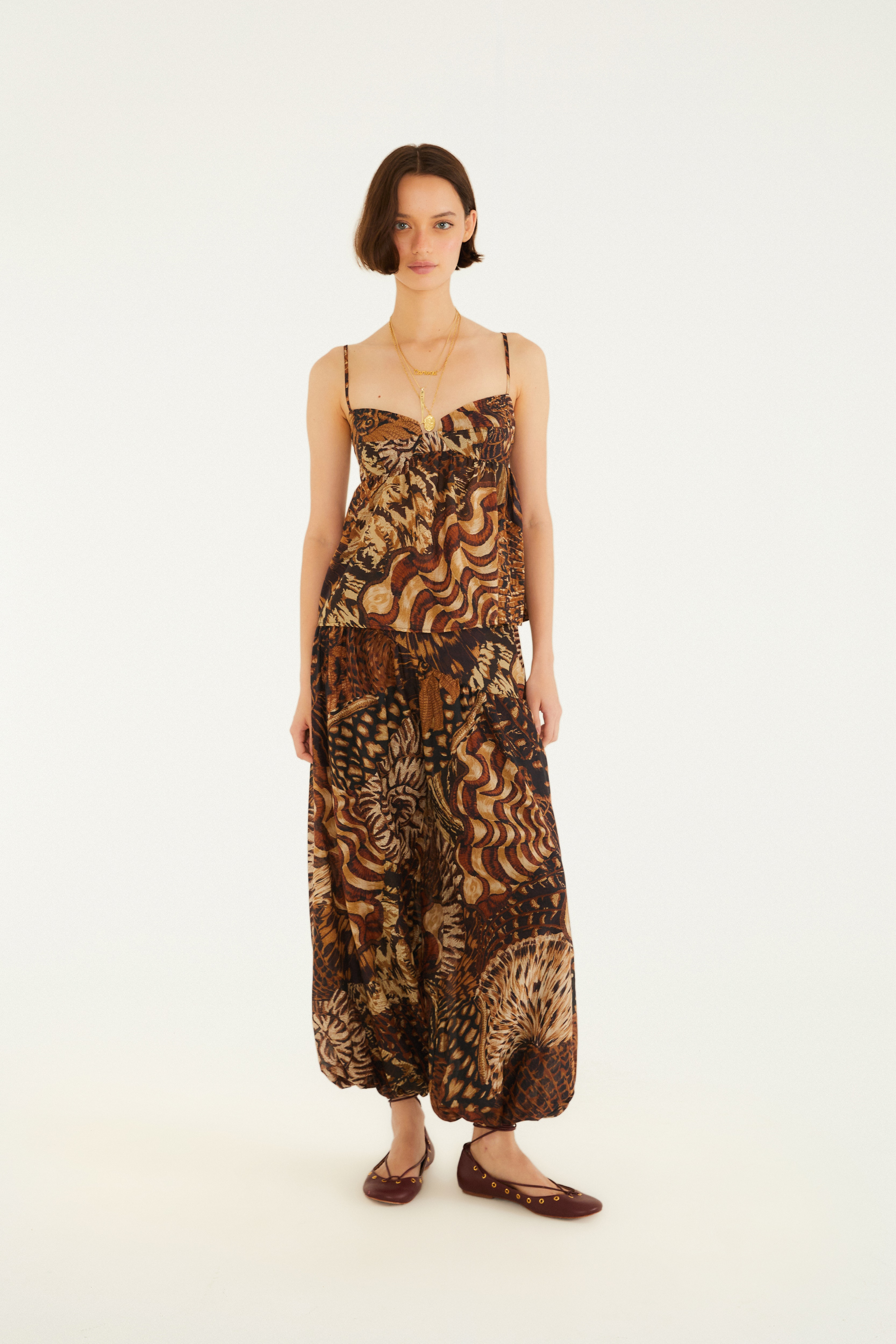 Calça Estampada Camu