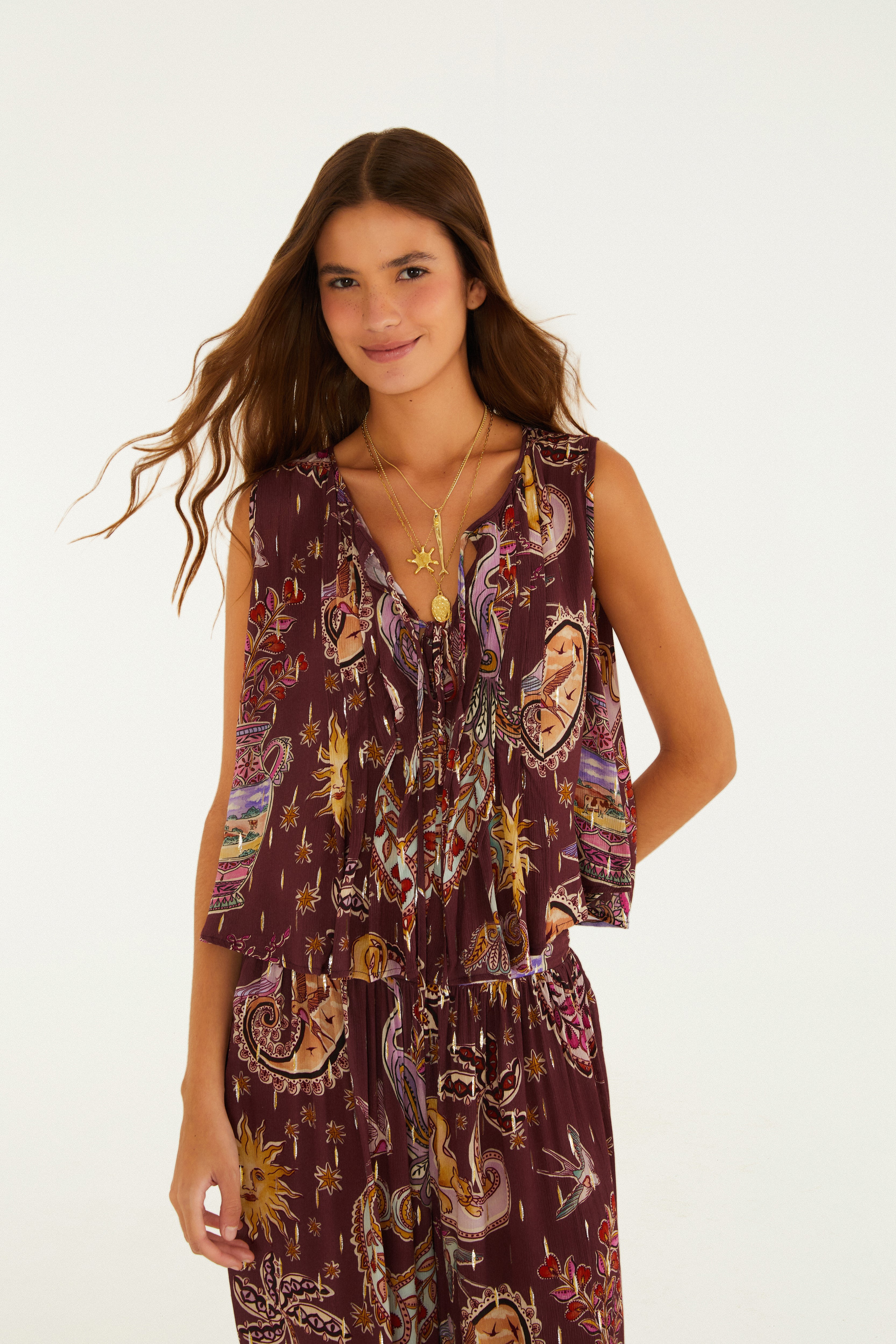 Blusa Estampada Reino Místico