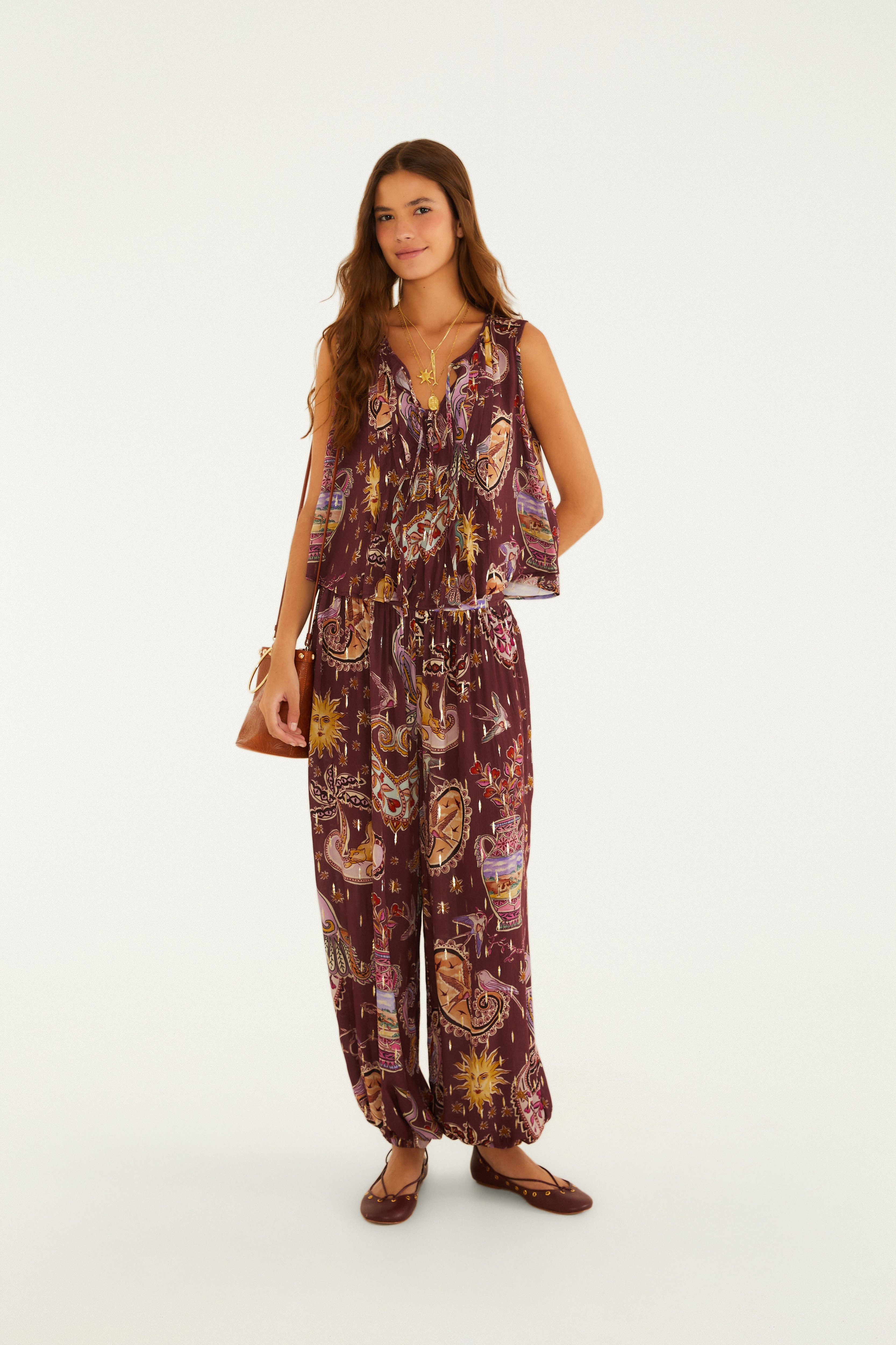 Calça Estampada Reino Místico