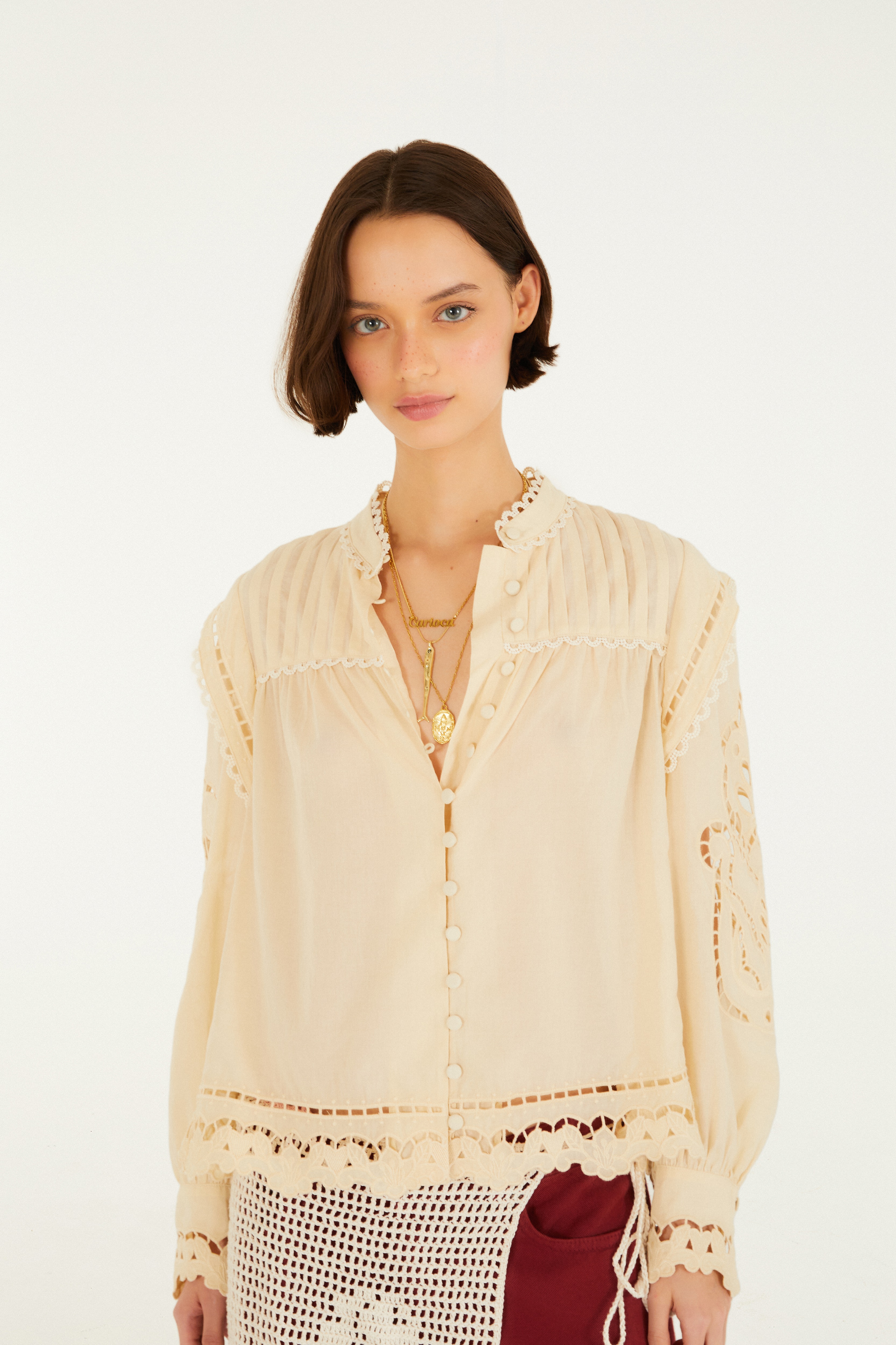 Blusa Artesanal Richelieu Lenço