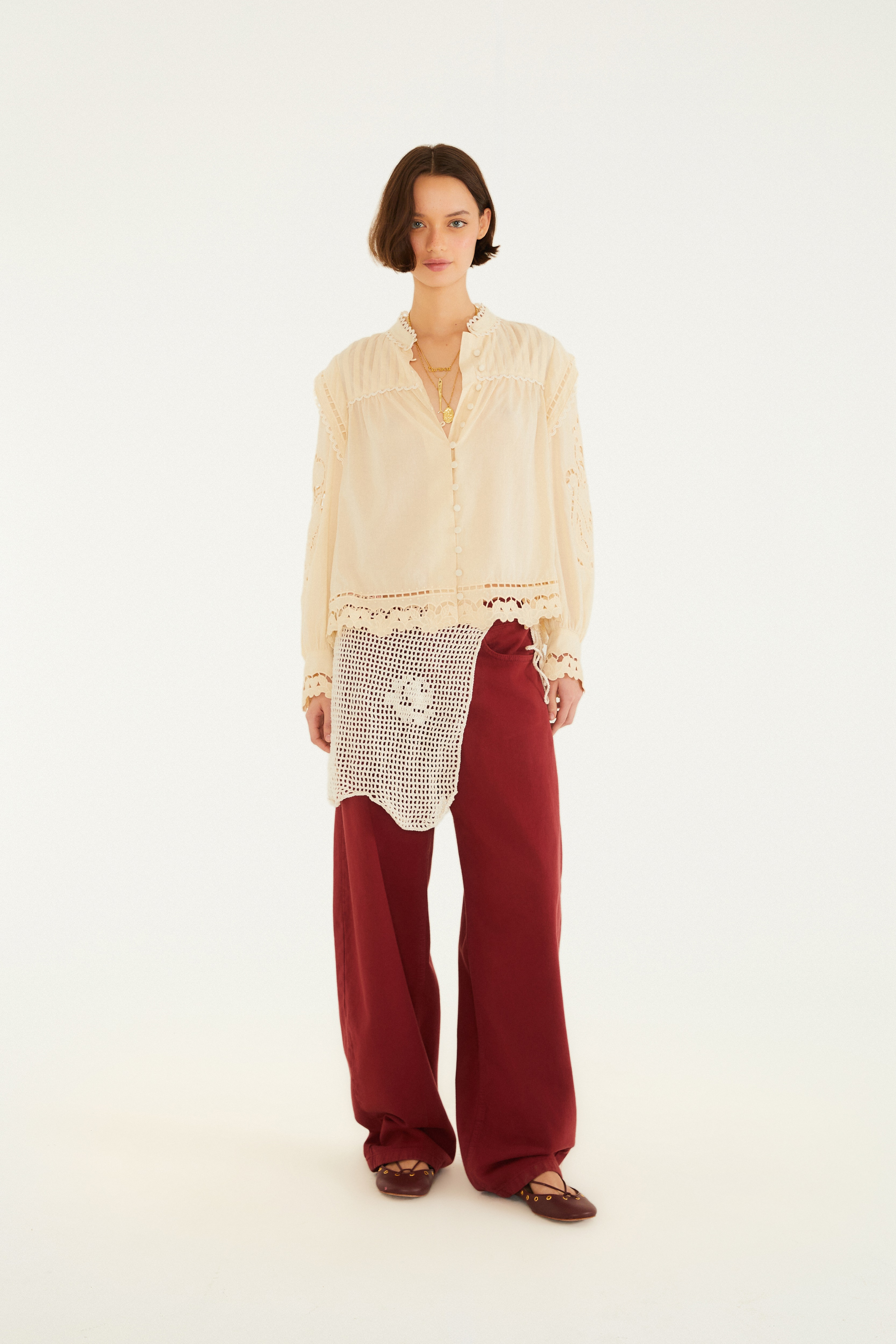 Blusa Artesanal Richelieu Lenço