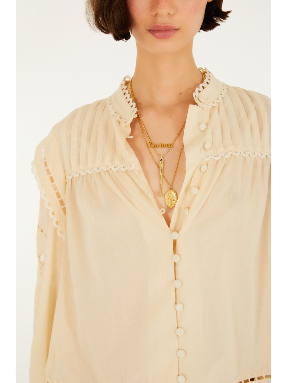 Farm — Blusa Artesanal Richelieu Lenço