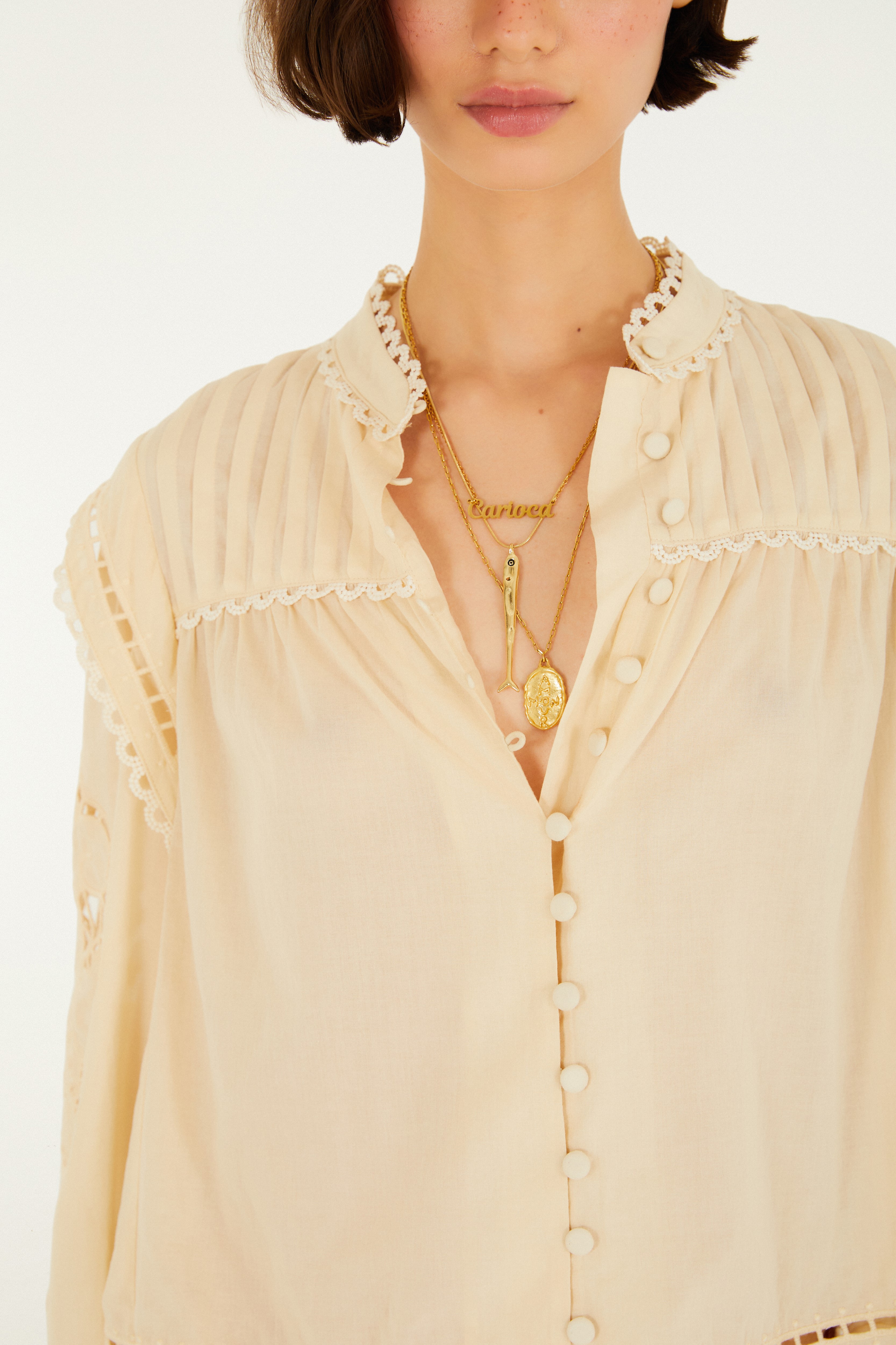 Blusa Artesanal Richelieu Lenço