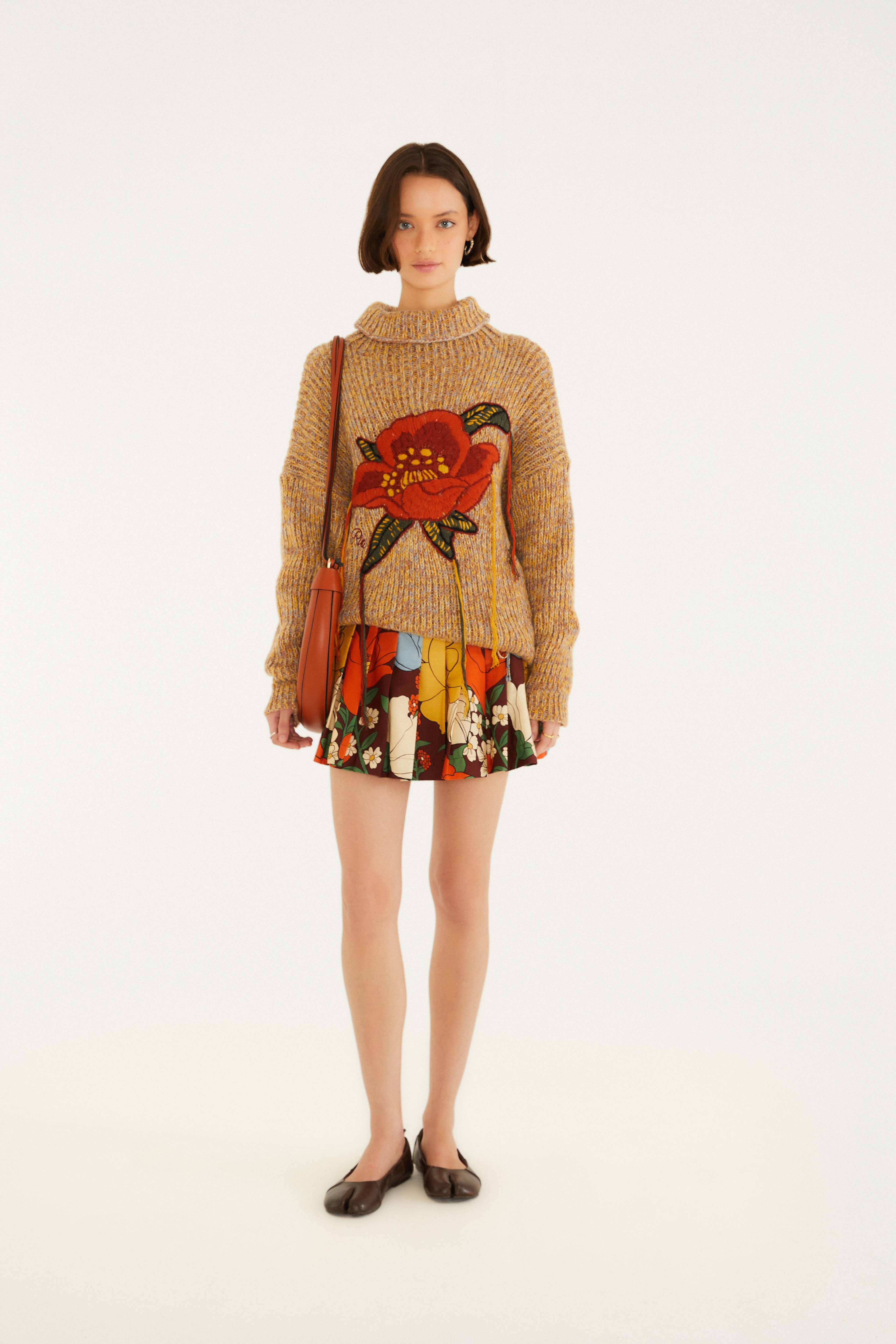 Saia Estampada Floral Bucólico